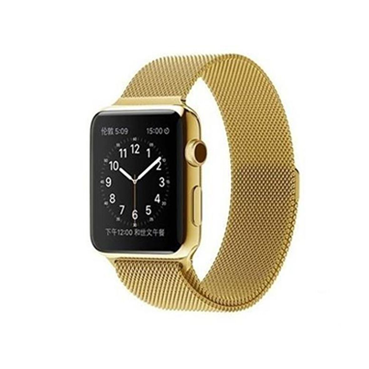 Apple Watch Seri 1/2/3/4/5 38mm Kordon Çelik Kayış Metal Hasır Milano Paslanmaz Bileklik