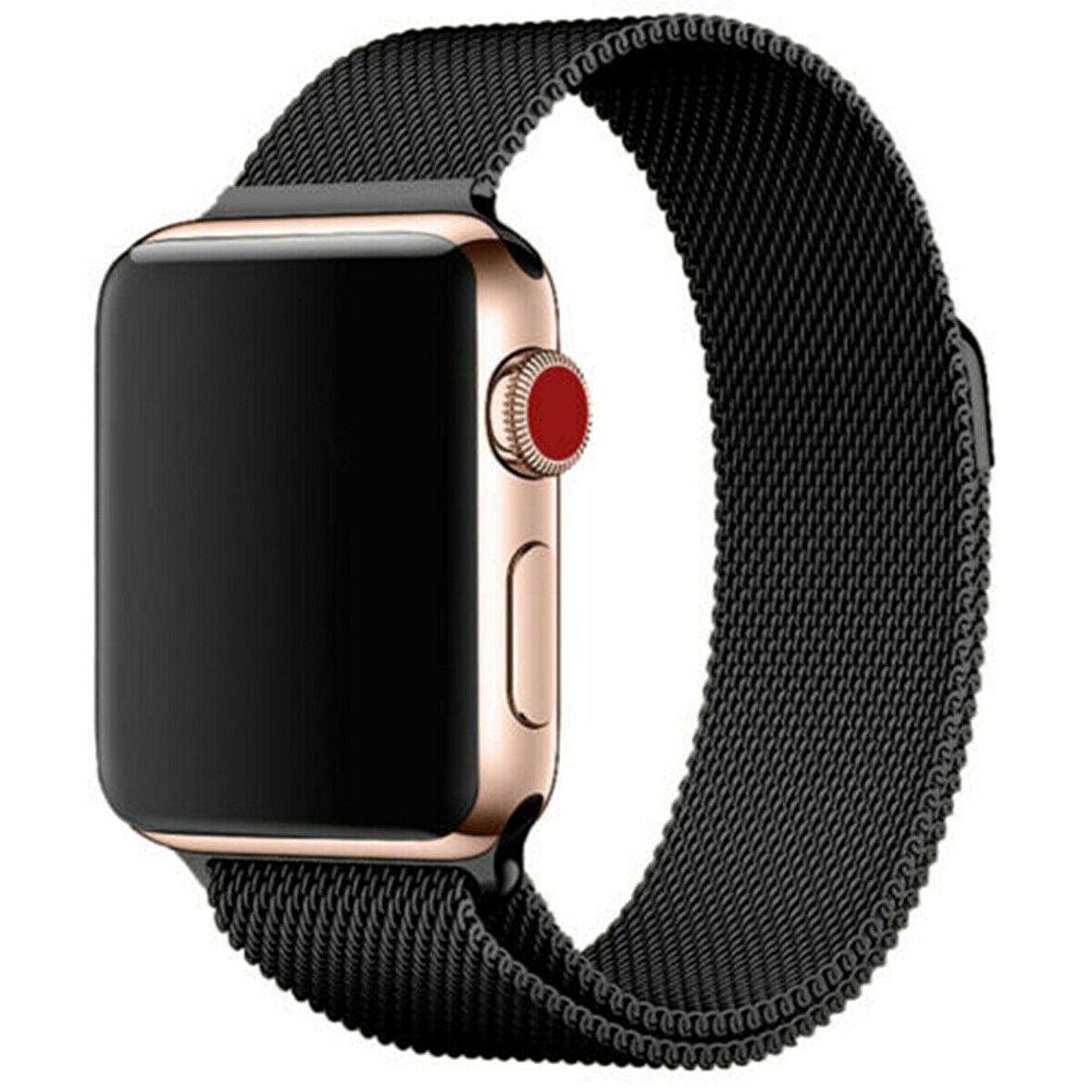 Apple Watch Seri 1/2/3/4/5/6/SE 44mm Kordon Çelik Kayış Metal Hasır Milano Paslanmaz Bileklik