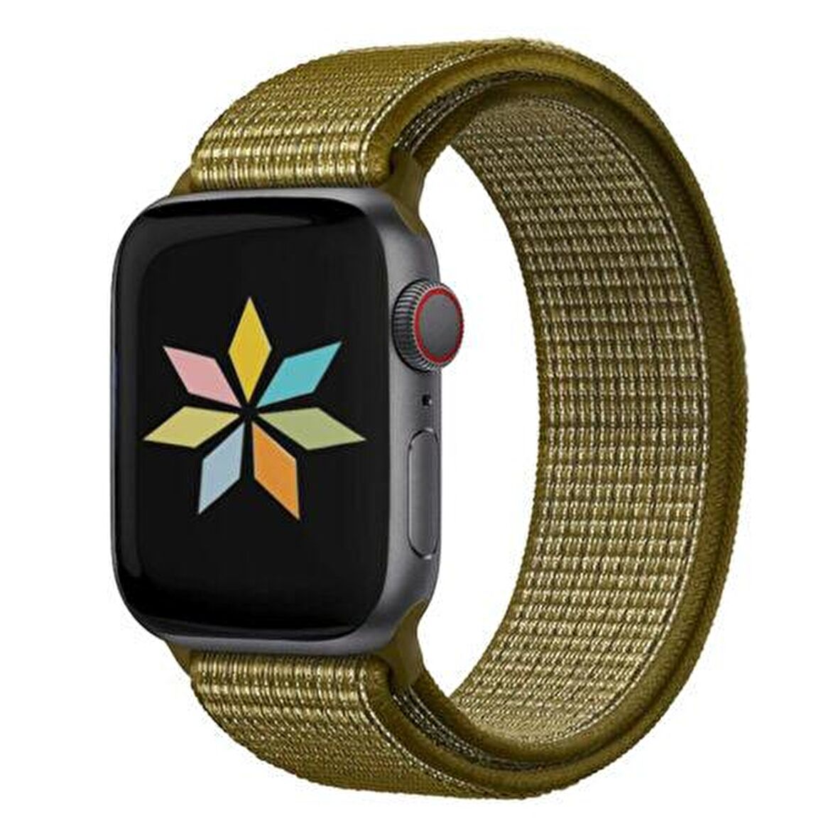 Apple Watch Seri 1/2/3/4/5/6/SE 40mm Kordon Kumaş Dokuma Kayış Örme Bileklik