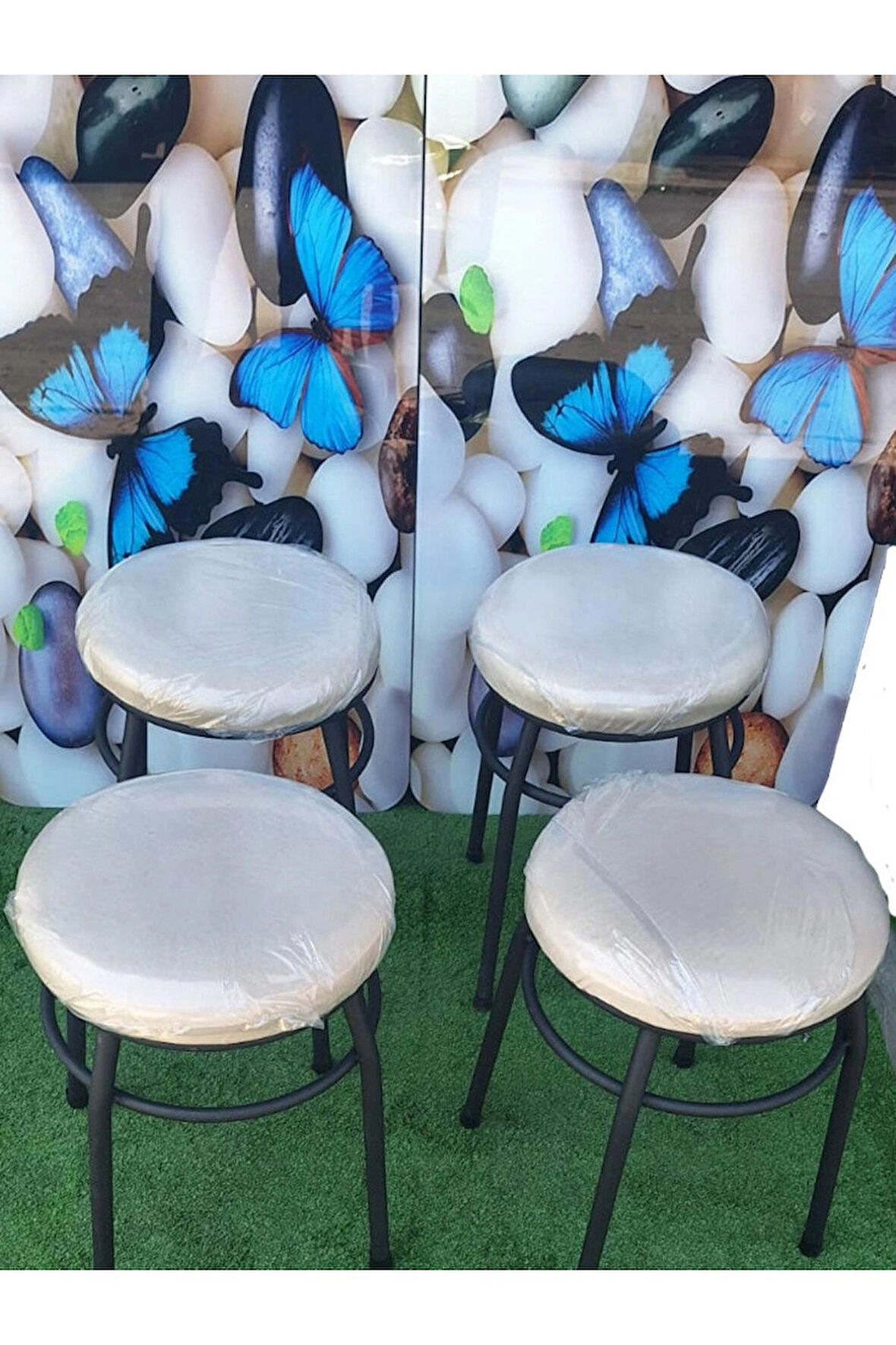  4'lü Tabure Statık Ayaklı