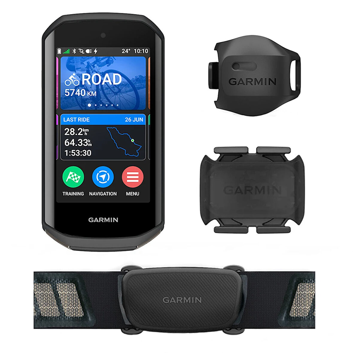 Garmin Edge 1050 Bundle Yol,Bisiklet Navigasyonu & Hız Sensörü Nabız Bant Seti