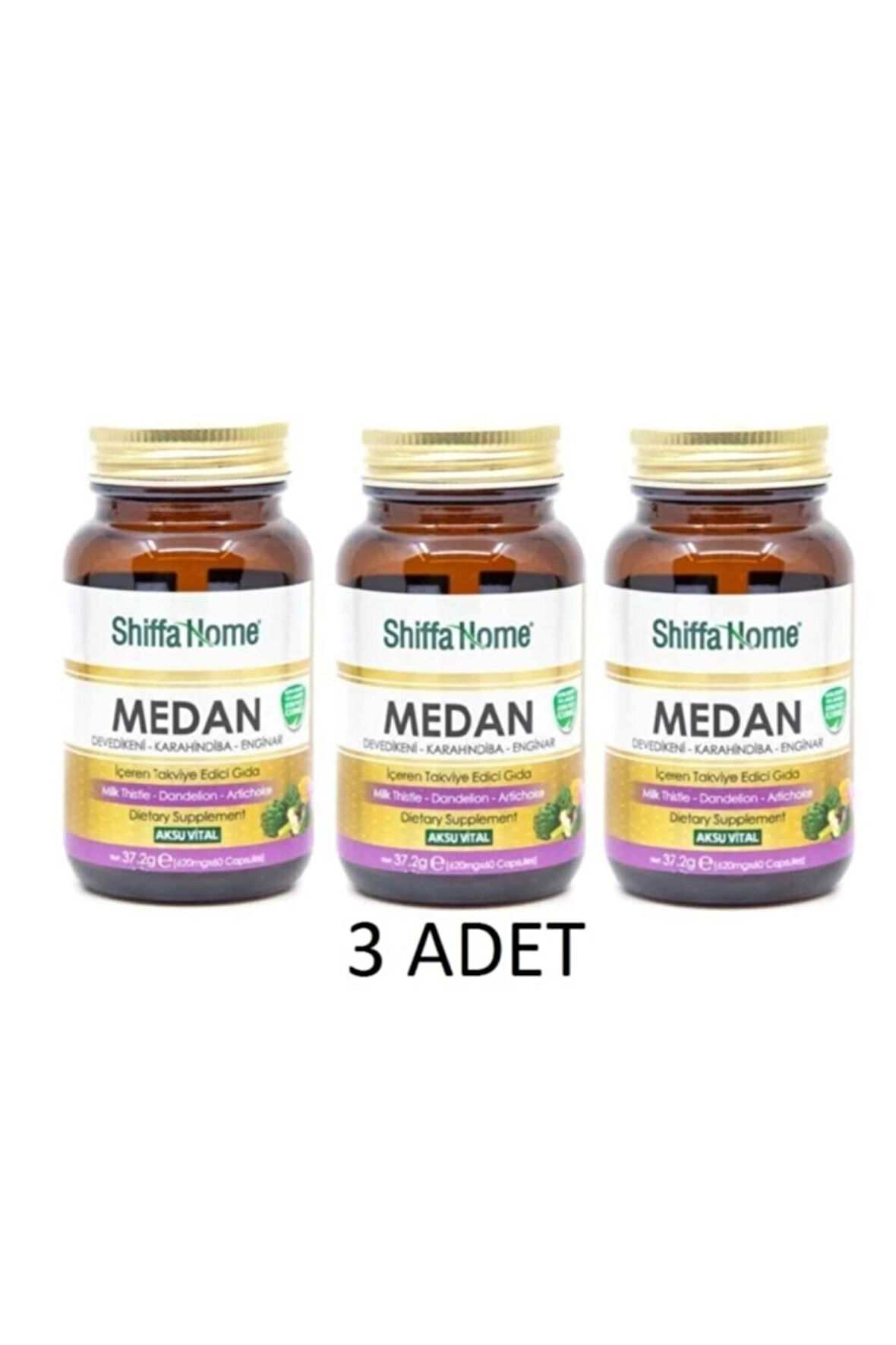 3 Adet Aksuvital Medan (deve Dikeni-enginar) 60*3