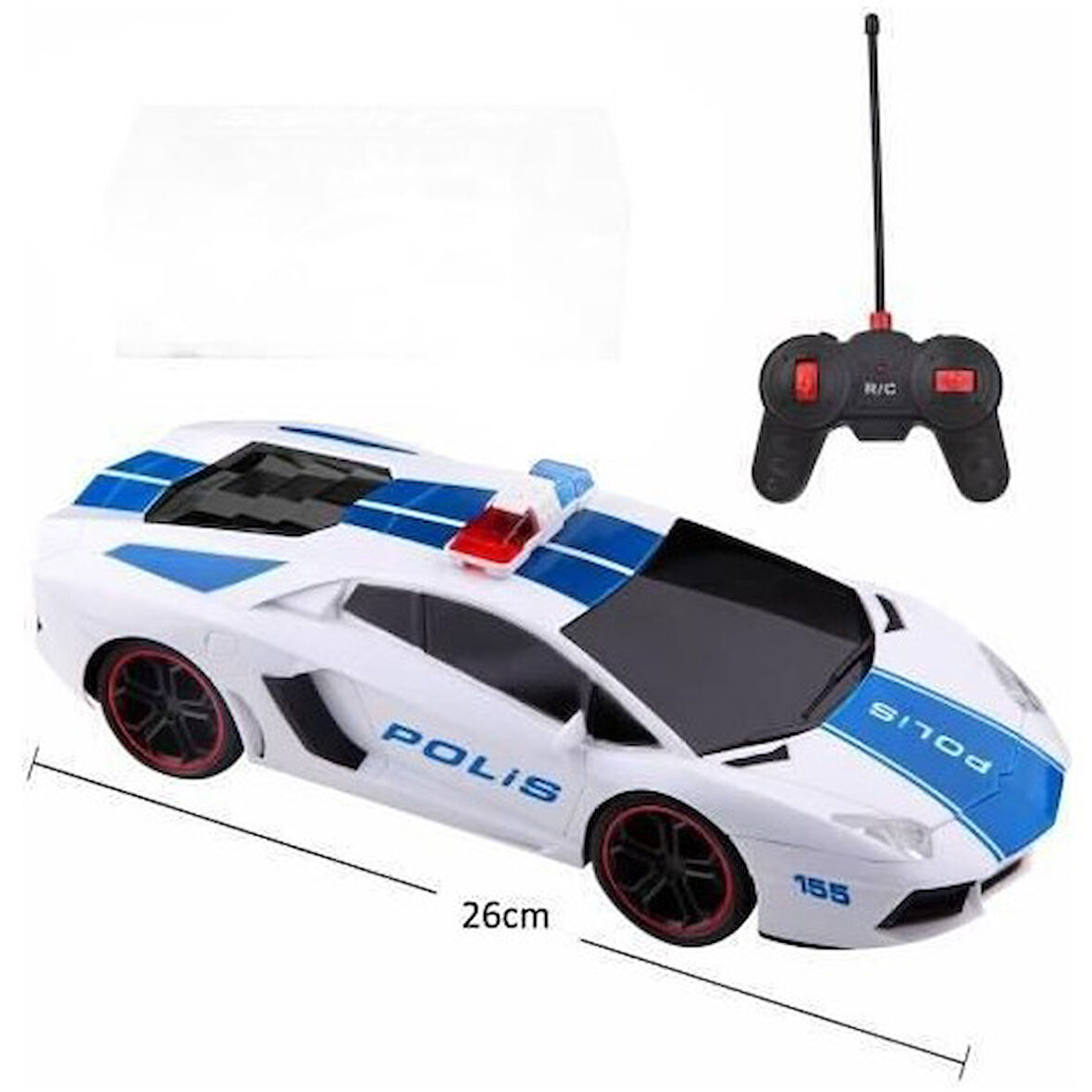  DZC KUZENLER AVM TOYSAN UZAKTAN KUMANDALI POLİS ARABASI FULL FONKSİYON ŞARJLI 25 CM 1:16 ÖLÇEK LAMBORGHİNİ BÜYÜK OYUNCAK