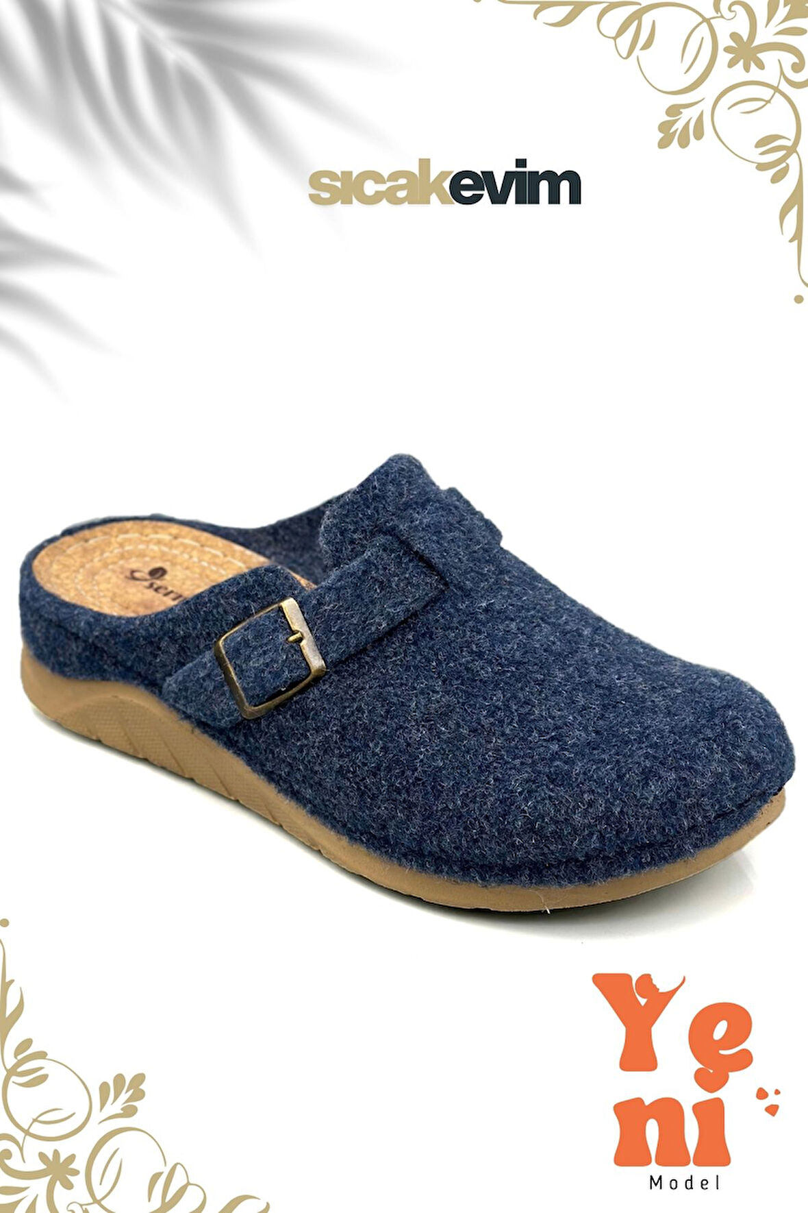 Kadın Kışlık Ev Terliği – Sıcak Tutan, Hafif ve Dayanıklı Şık Peluş Terlik Lacivert