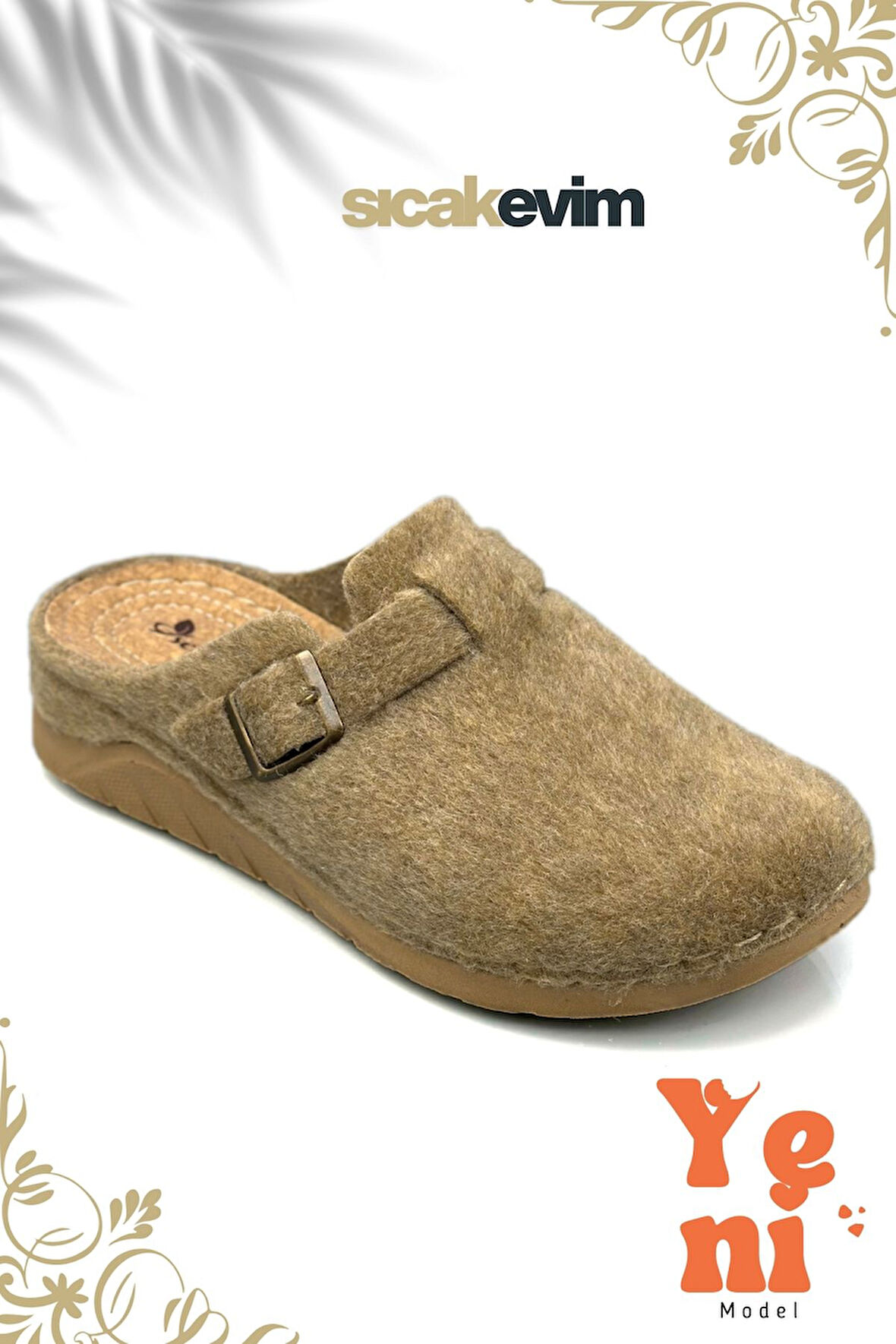 Kadın Kışlık Ev Terliği – Sıcak Tutan, Hafif ve Dayanıklı Şık Peluş Terlik Vizon