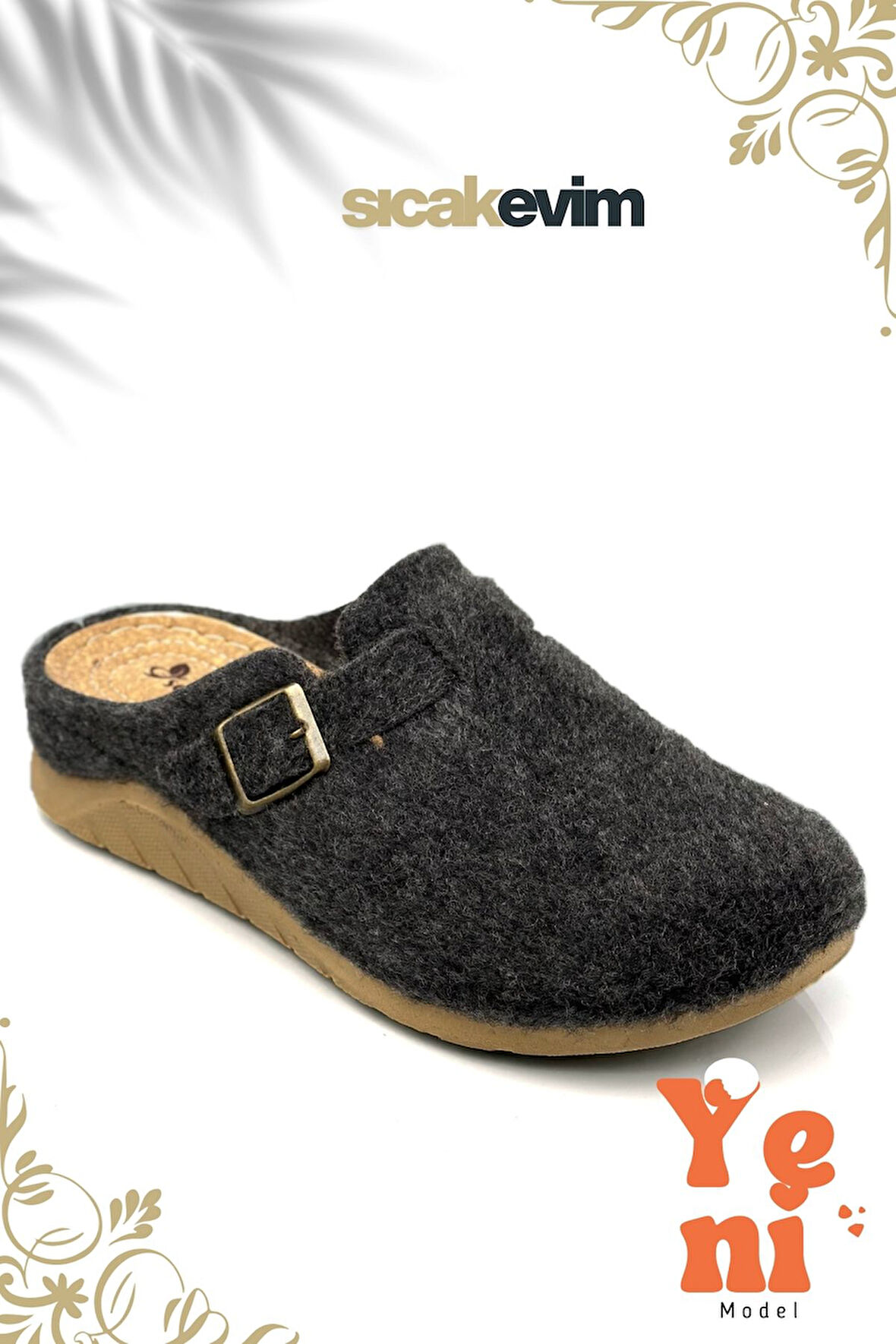 Kadın Kışlık Ev Terliği – Sıcak Tutan, Hafif ve Dayanıklı Şık Peluş Terlik Antrasit