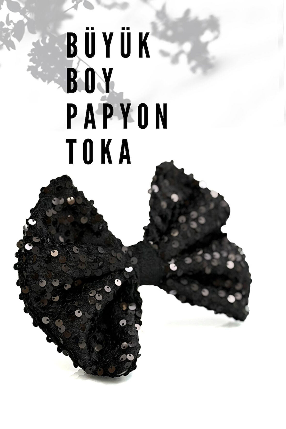 Saç Tokası - Büyük Boy Pullu Saç Tokası K Siyah