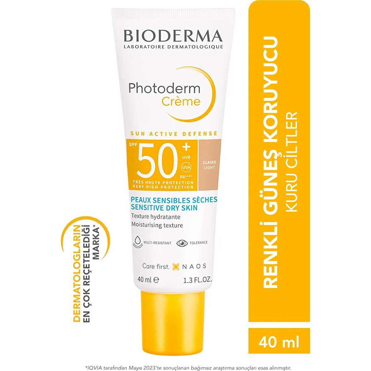 Photoderm Cream Light Spf50  Kuru Ciltler Için Yüksek Korumalı Renkli Güneş Kremi 40 Ml