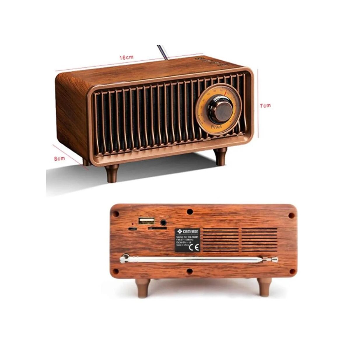 Helsınkı Machıne Cm-1964Bt Nostaljik Şarjlı Fm Radyo, Handfree Aux+Usb Ve Tf Card Okuyuculu Mp3