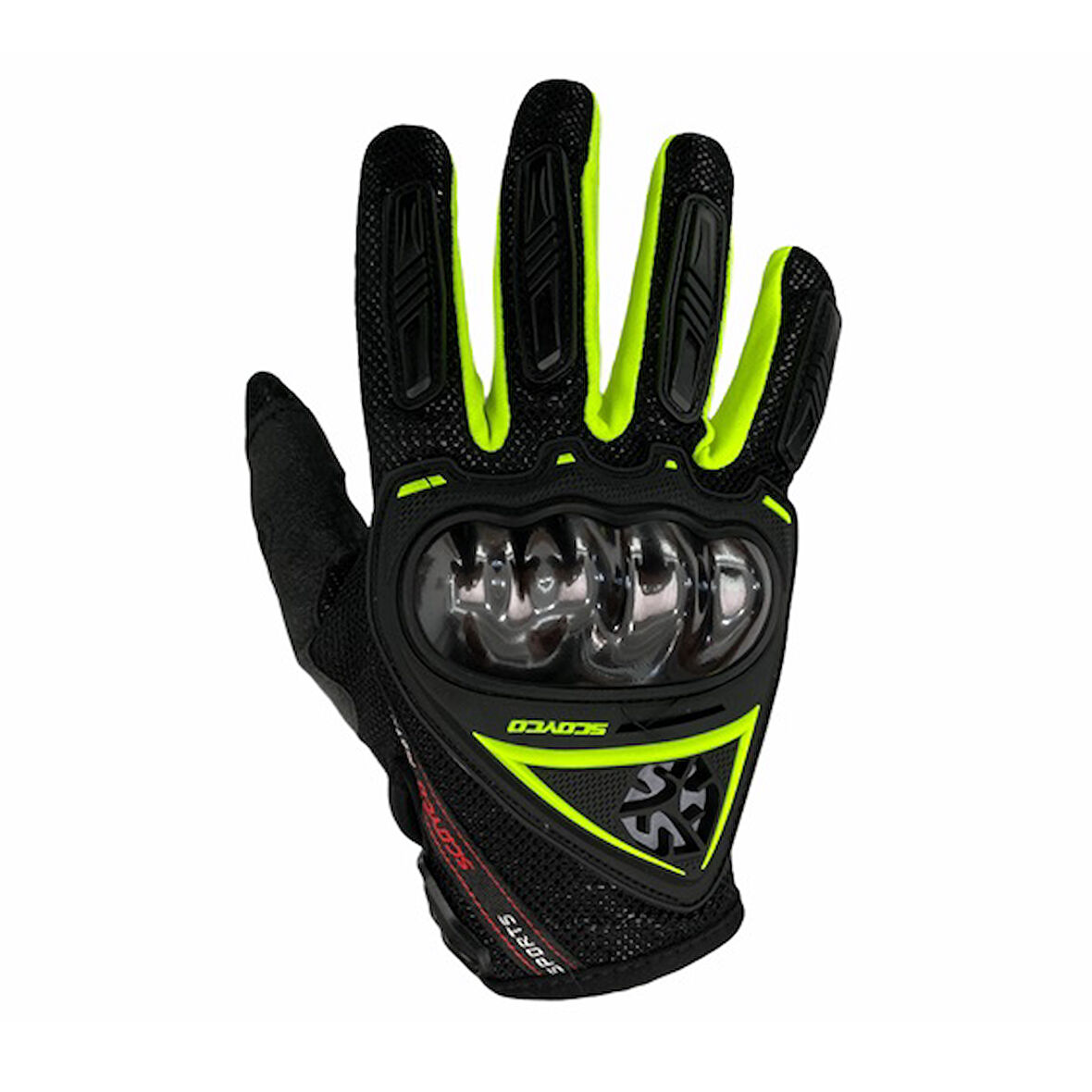 Scoyco MC44 Yazlık Korumalı Motosiklet Eldiveni Siyah/Neon Yeşil