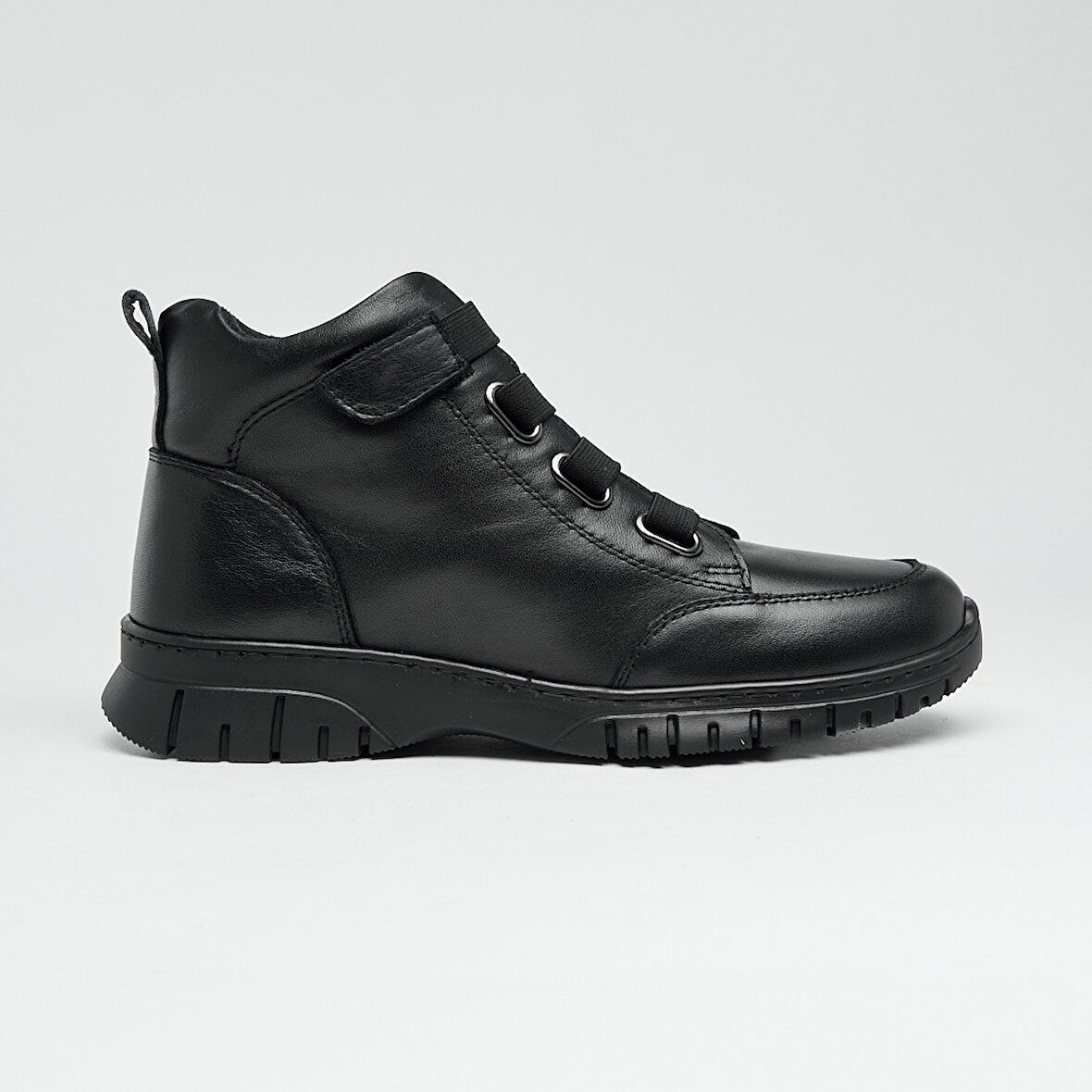 Hakiki Deri Fermuarlı Kadın Bot 