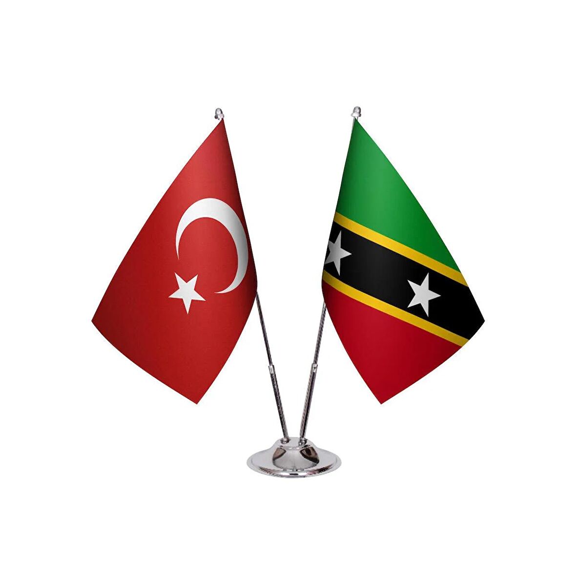 Saint Kitts Ve Nevis İkili Masa Bayrağı