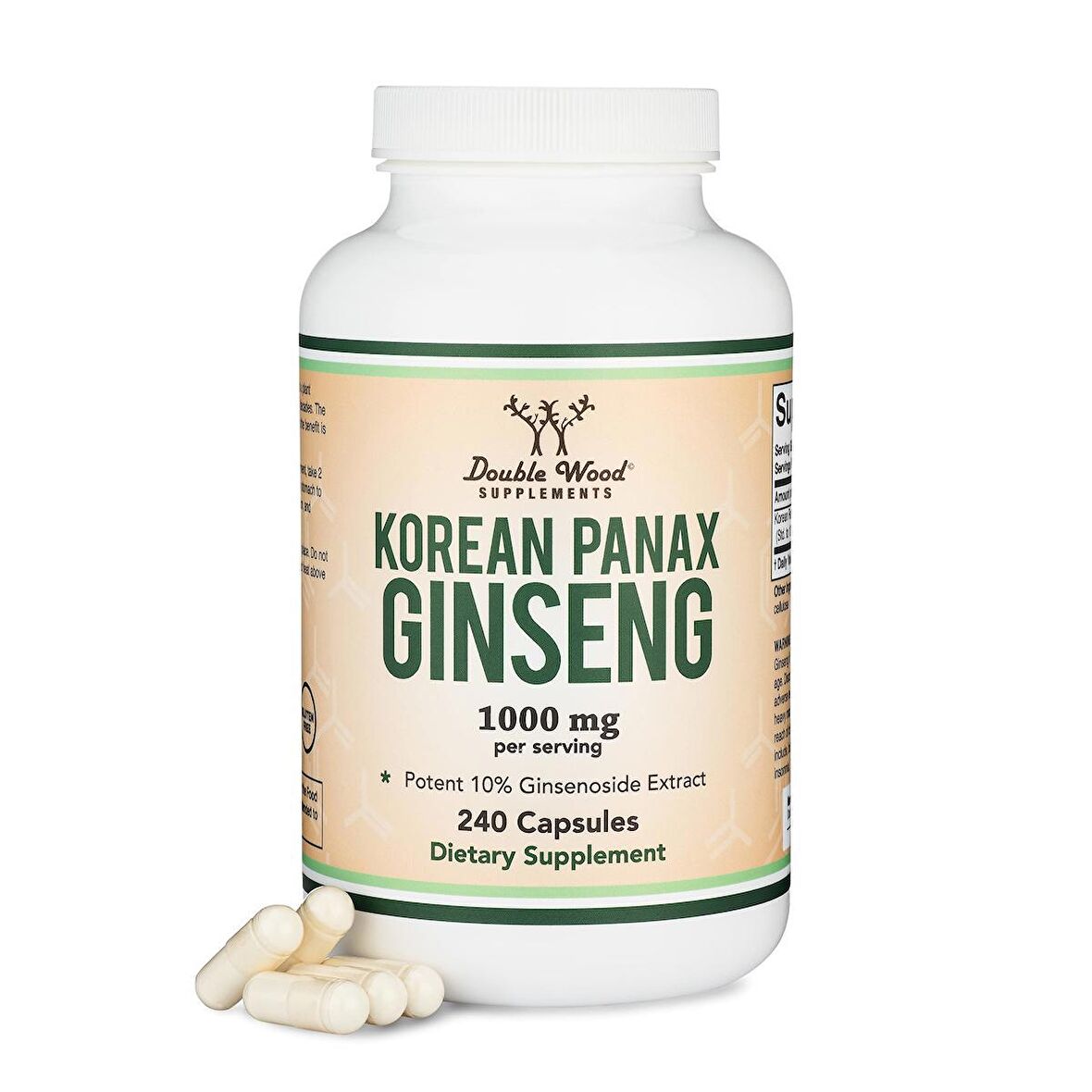 DOUBLE WOOD Korean Panax Ginseng / 240 Caps