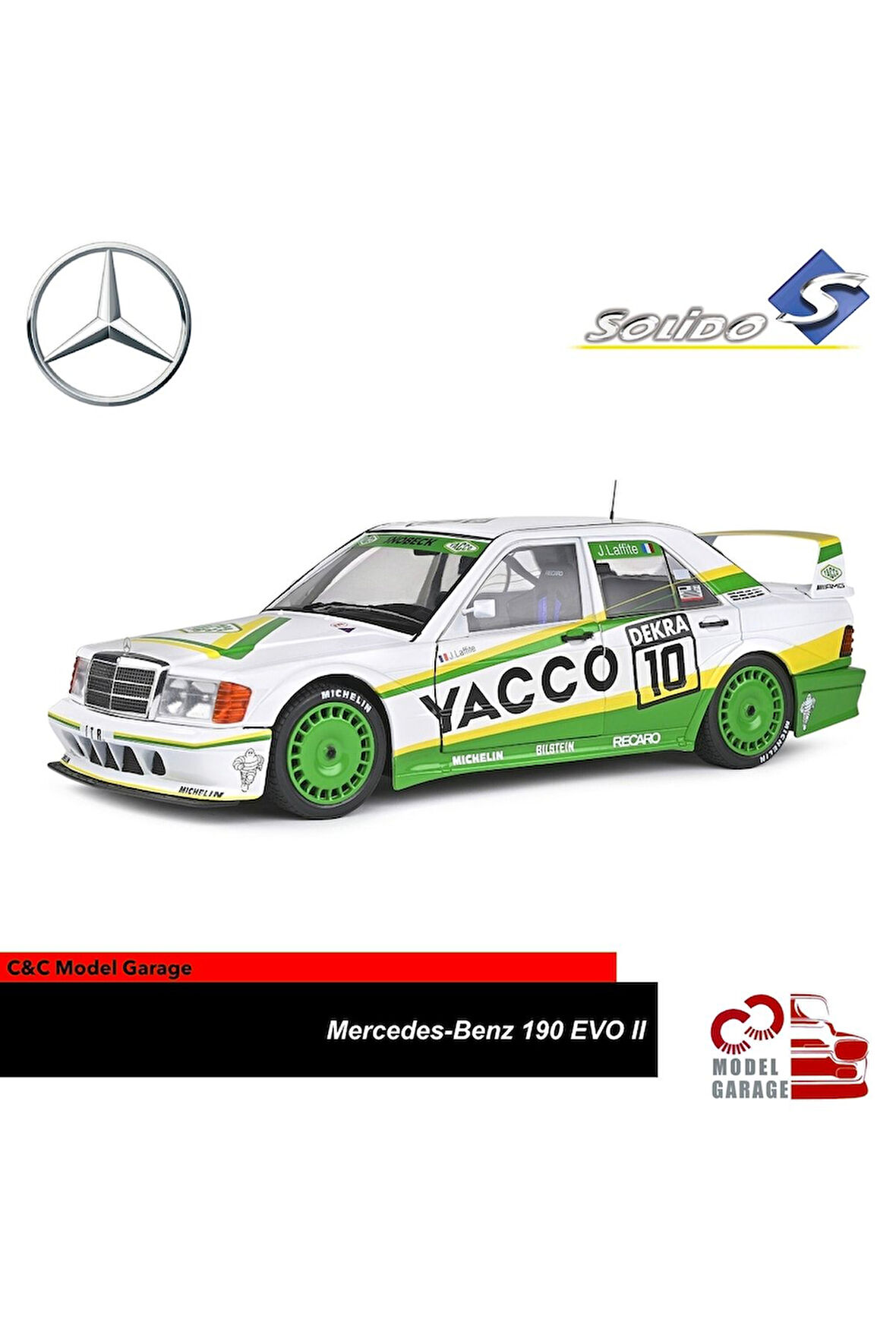 Mercedes-benz 190 Evo Iı 1/18 Ölçek Diecast Metal Model Araba