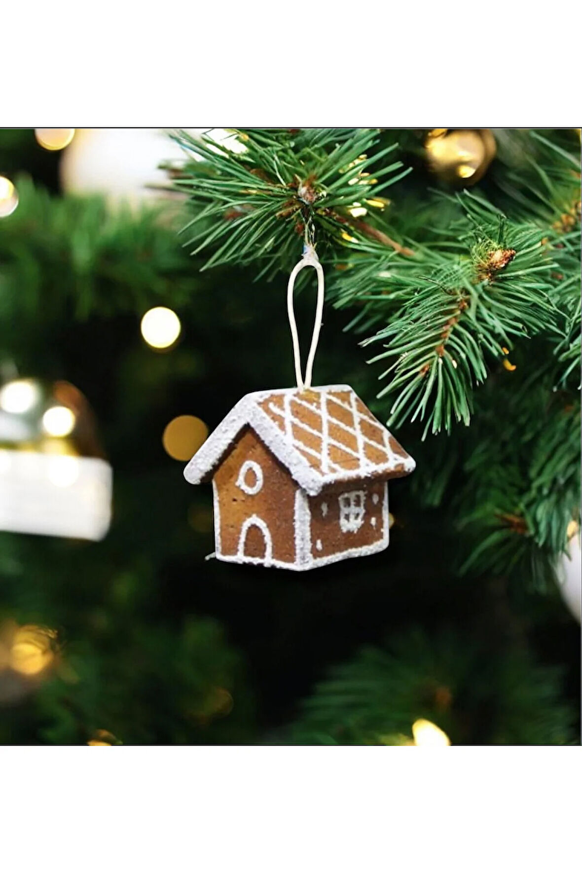 Yılbaşı Süsü Kurabiye Ev 8 cm