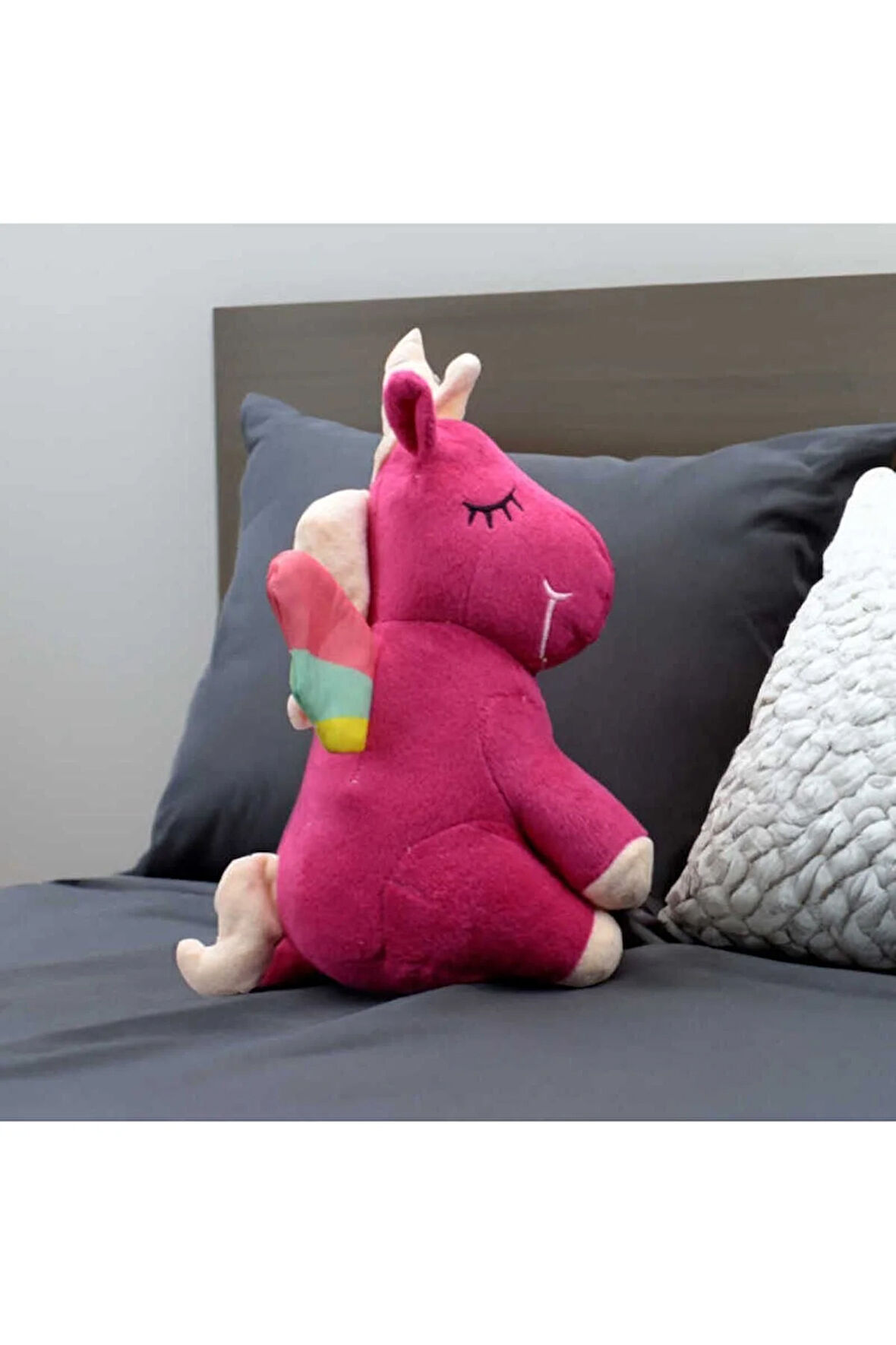 parti hediye sepeti Oturan Unicorn Peluş 35cm Pembe