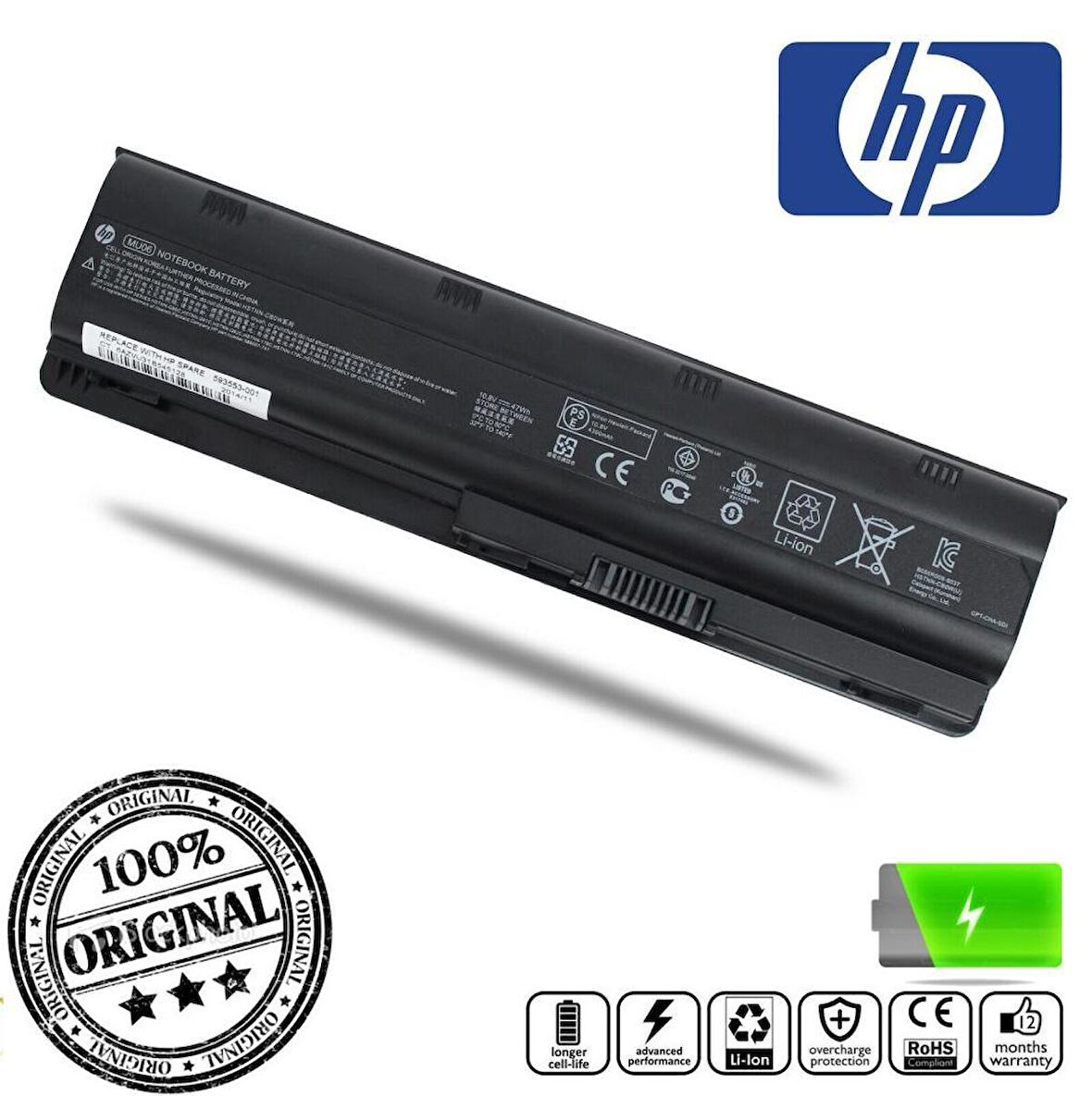 HP MU06 G62 G6 ORJINAL BATARYA