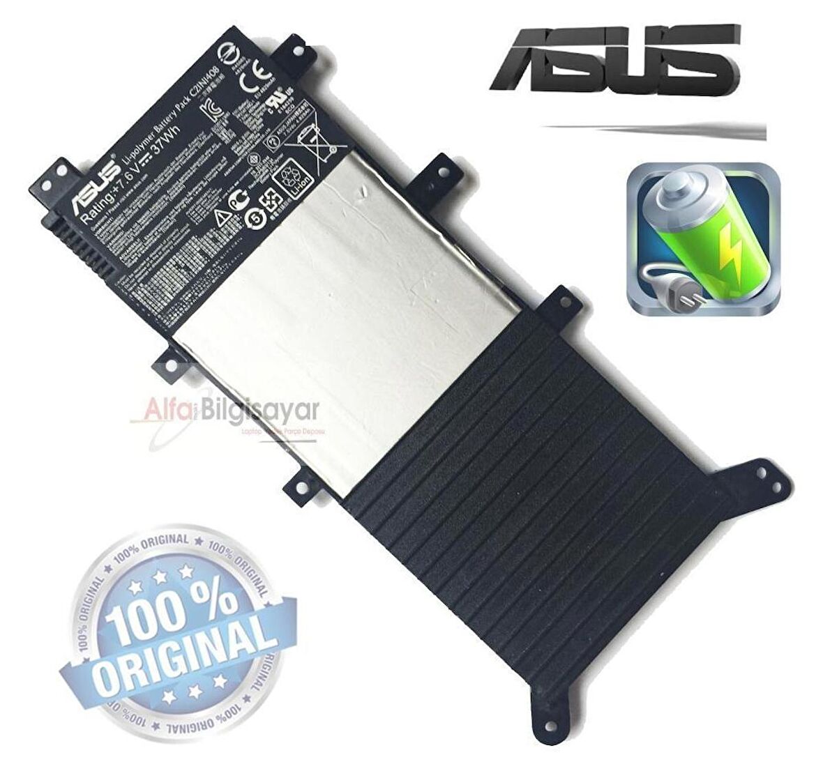 Asus C21N1408  K555 K555L K555LN K555U K555UB Batarya Pil A+++ 