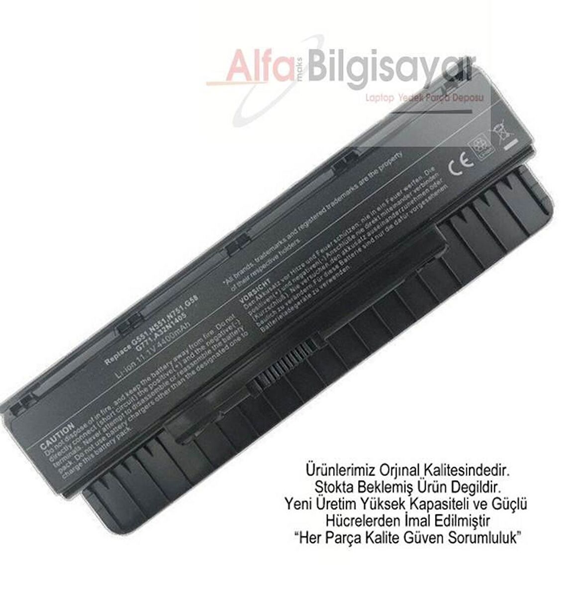 Asus A32Li9 A32N1405 N551 N751 G551 G771 G741 GL551 GL771 Batarya