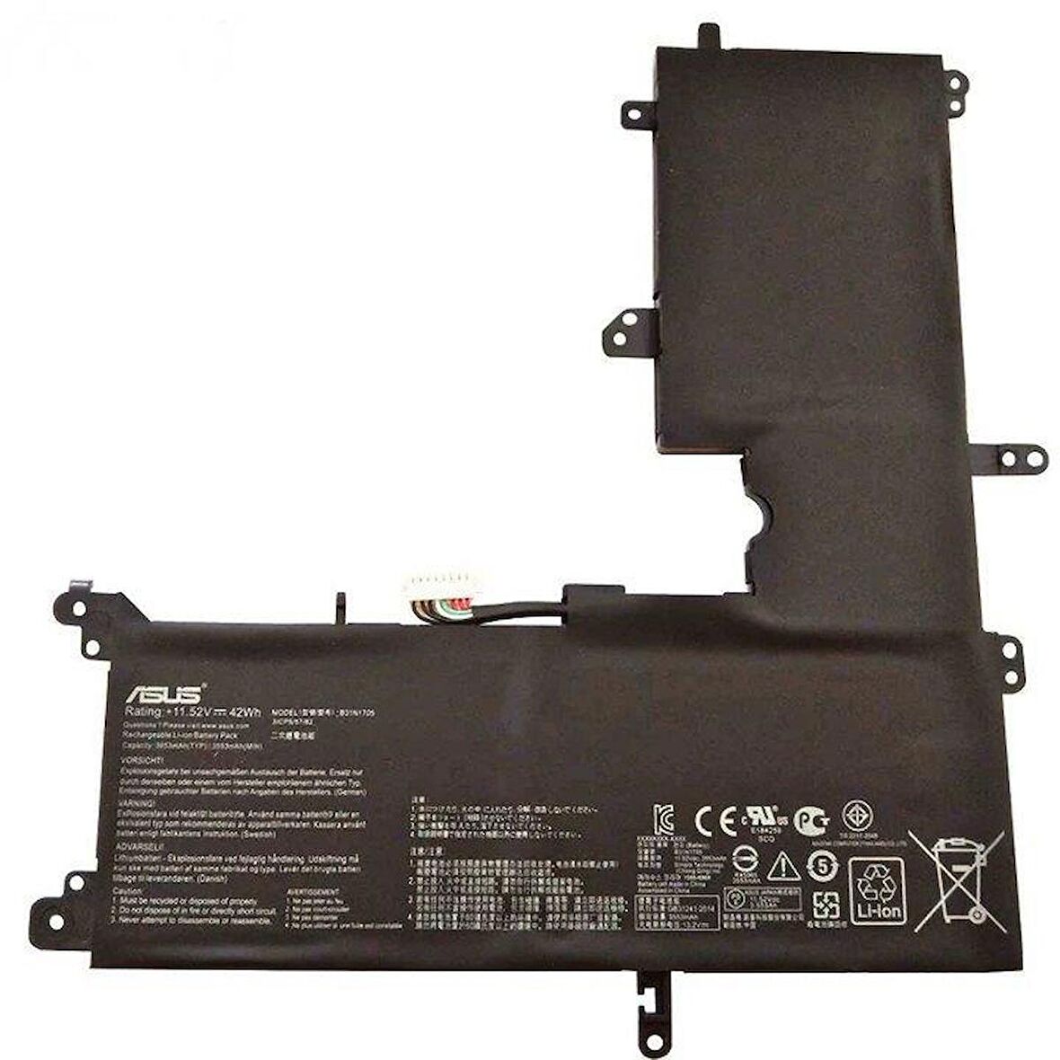 Asus B31N1705 TP410U TP410UR TP410UF Q405UA UX460UA UX331UA Batarya