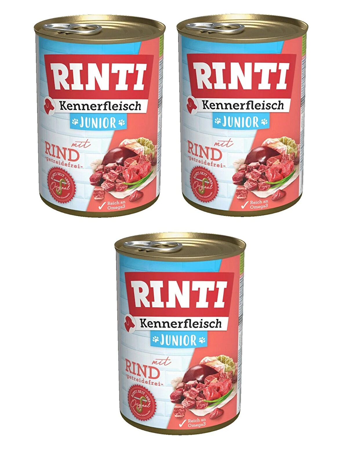 Rinti Dana Etli Gurme Yavru Köpek Konservesi 400 Gr. X 3 Adet