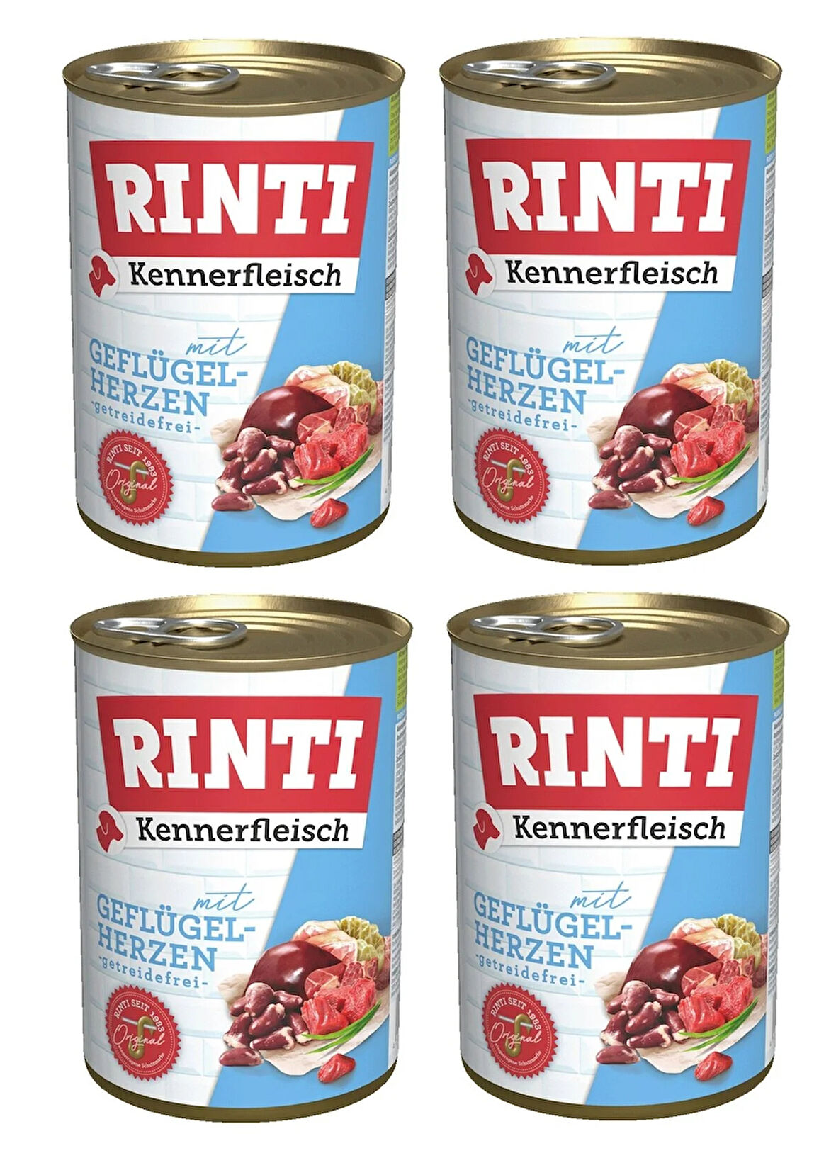 Rinti Yürekli Gurme Köpek Konservesi 400 Gr. X 4 Adet