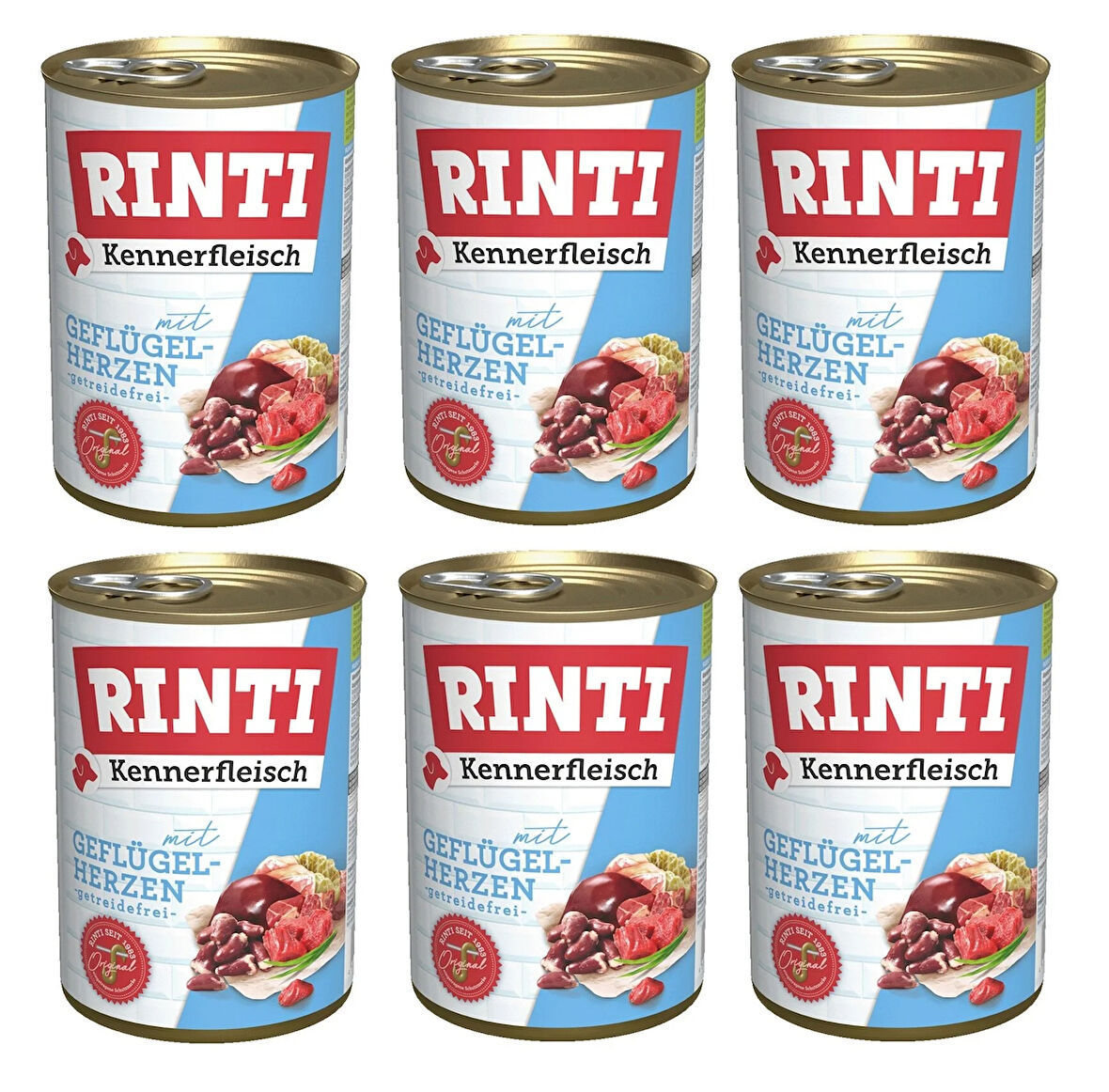 Rinti Yürekli Gurme Köpek Konservesi 400 Gr. X 6 Adet