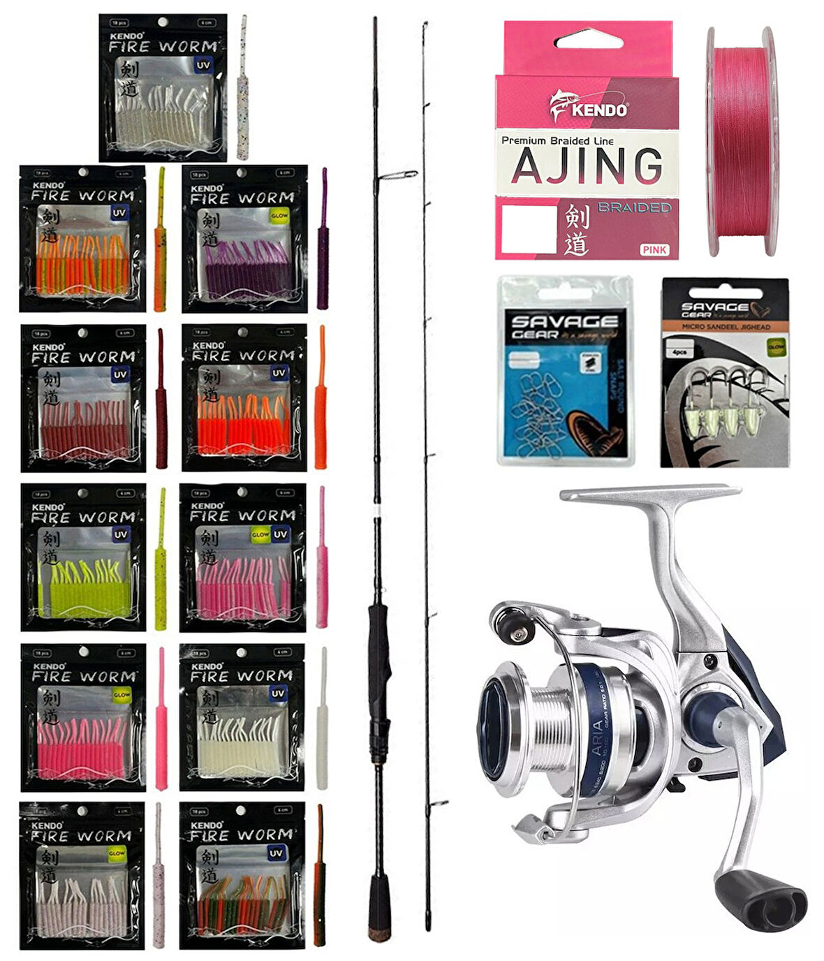 YekOutdoor ULTRA LRF Seti Savage Gear SG2 Ultra Light Game 2.13M 2-10GR &Okuma ARIA-1000a Olta Makinesi