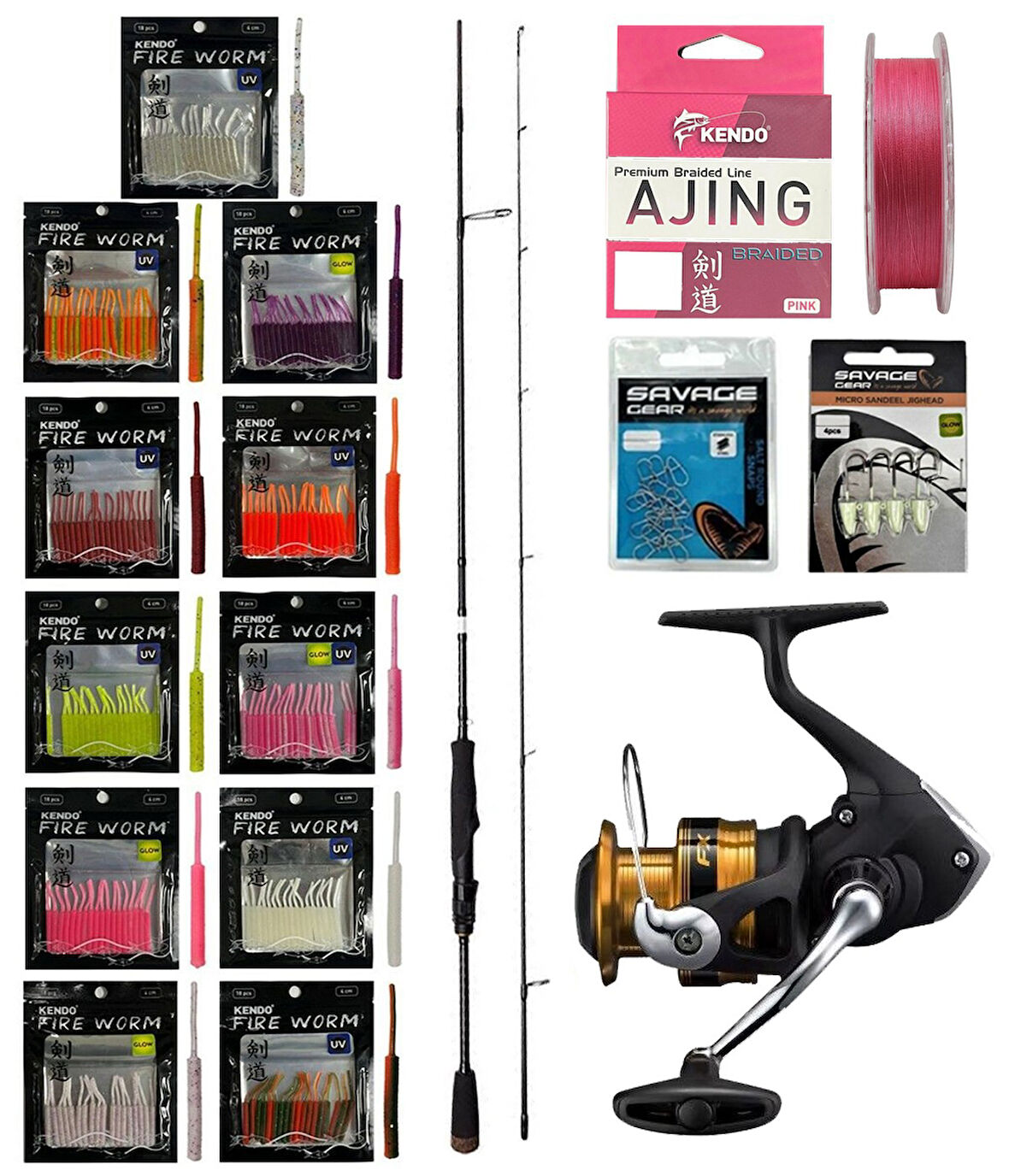 YekOutdoor ULTRA LRF Seti Savage Gear SG2 Ultra Light Game 2.13M 2-10GR &Shimano Makina FX 1000 FC