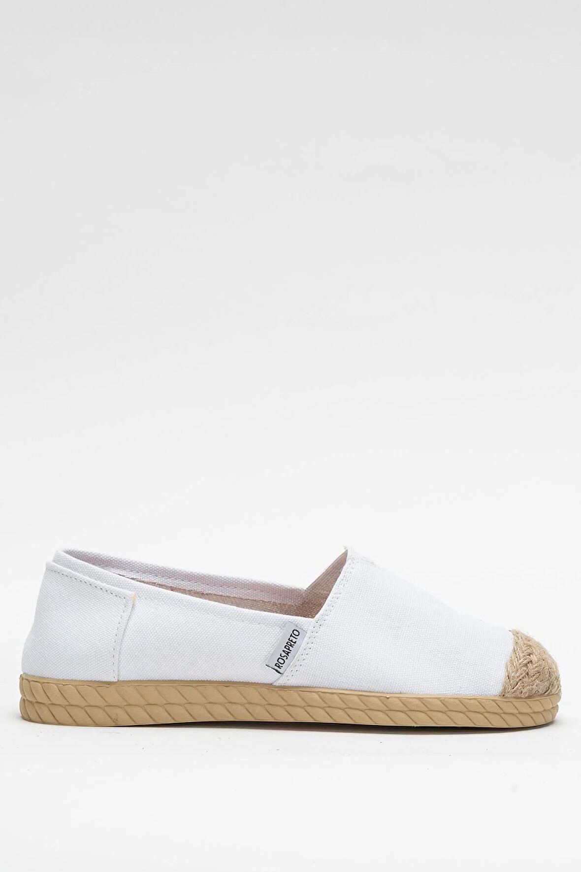 Kadın Keten Babet Ayakkabı BEYAZ