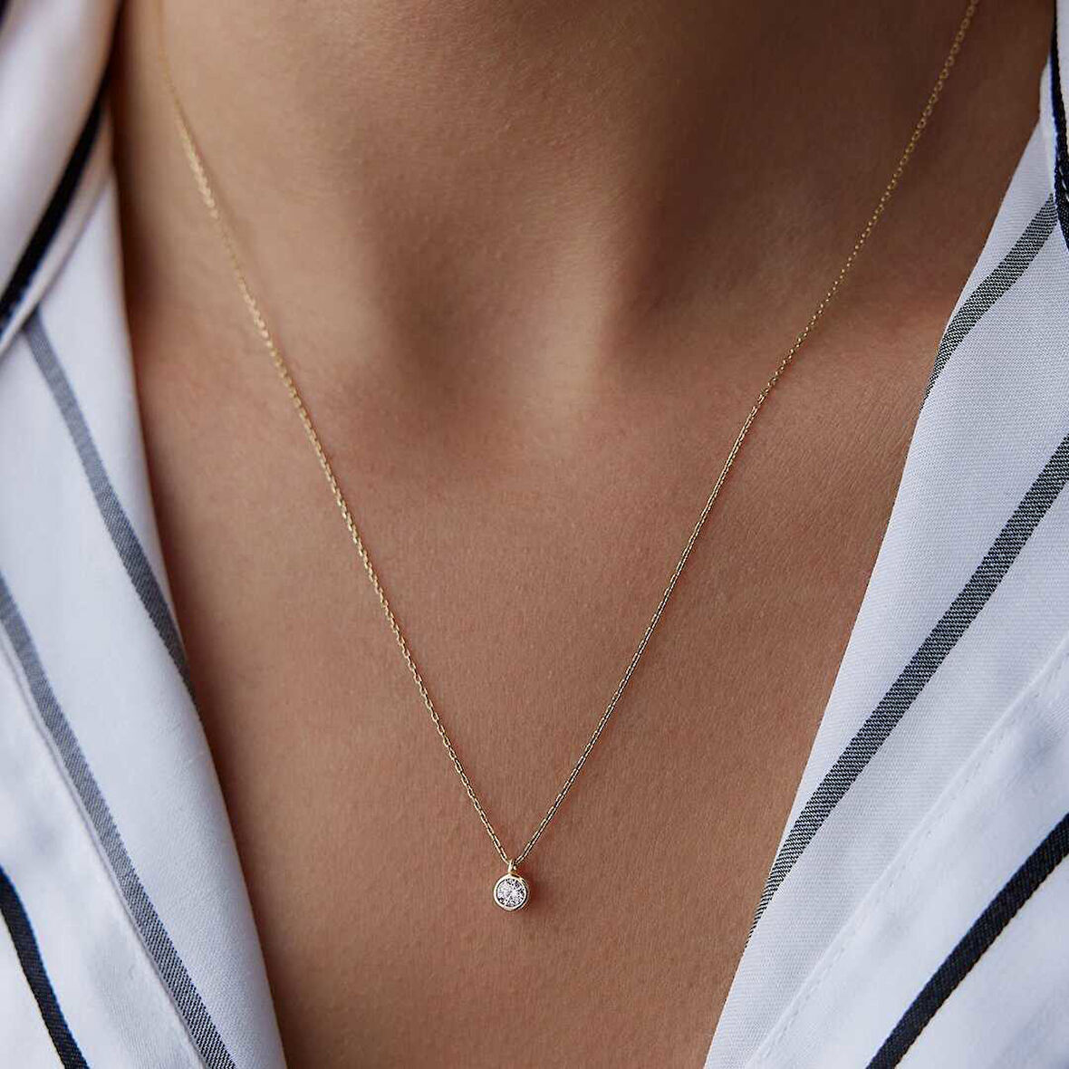 Small Sıvama Tektaş Kolye