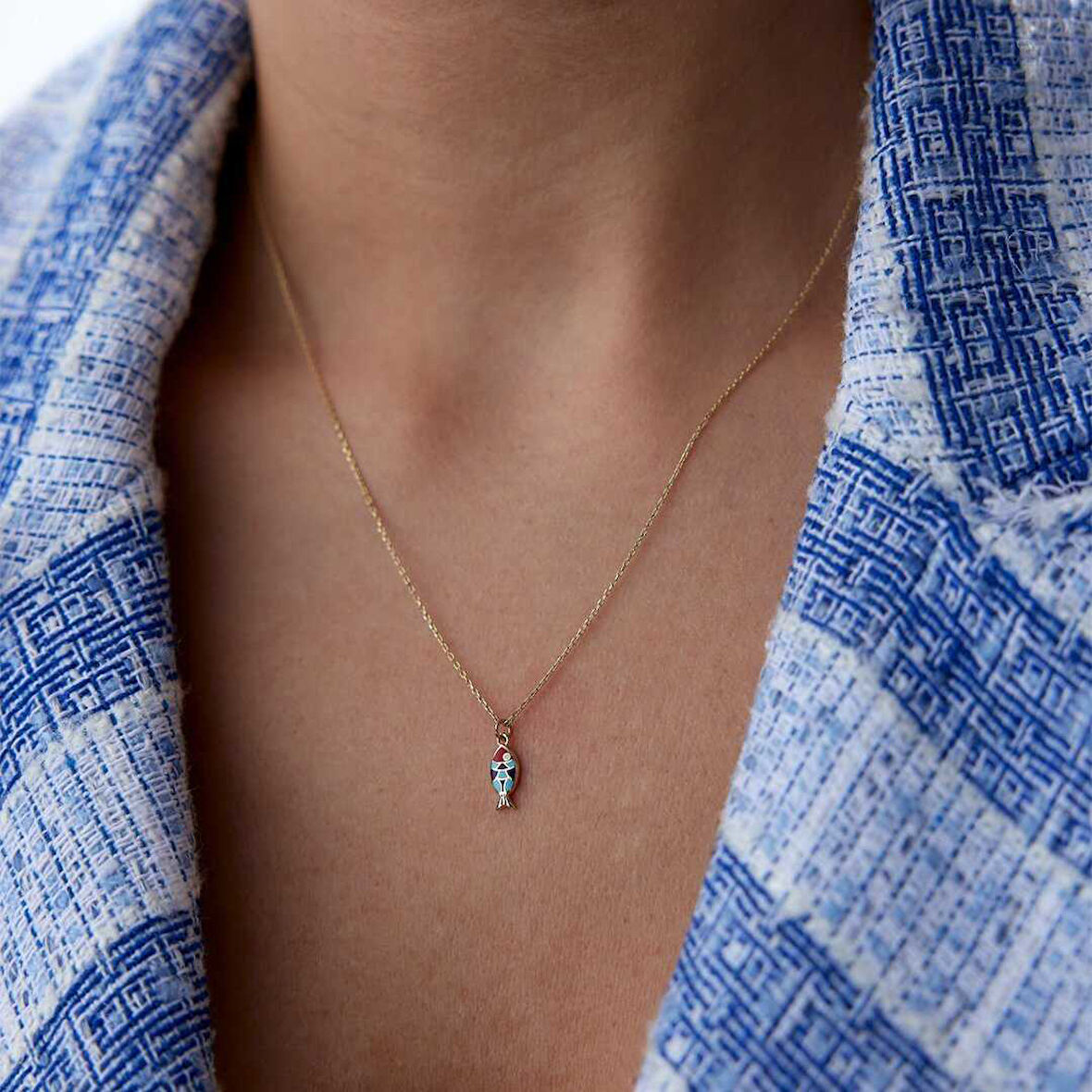 Mini Fortuna Balık Kolye