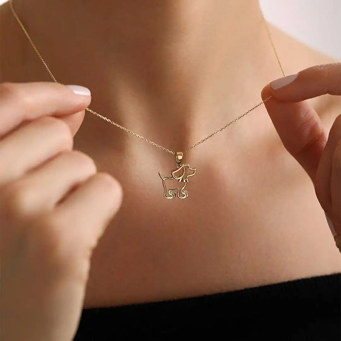 Köpek Silueti Kolye