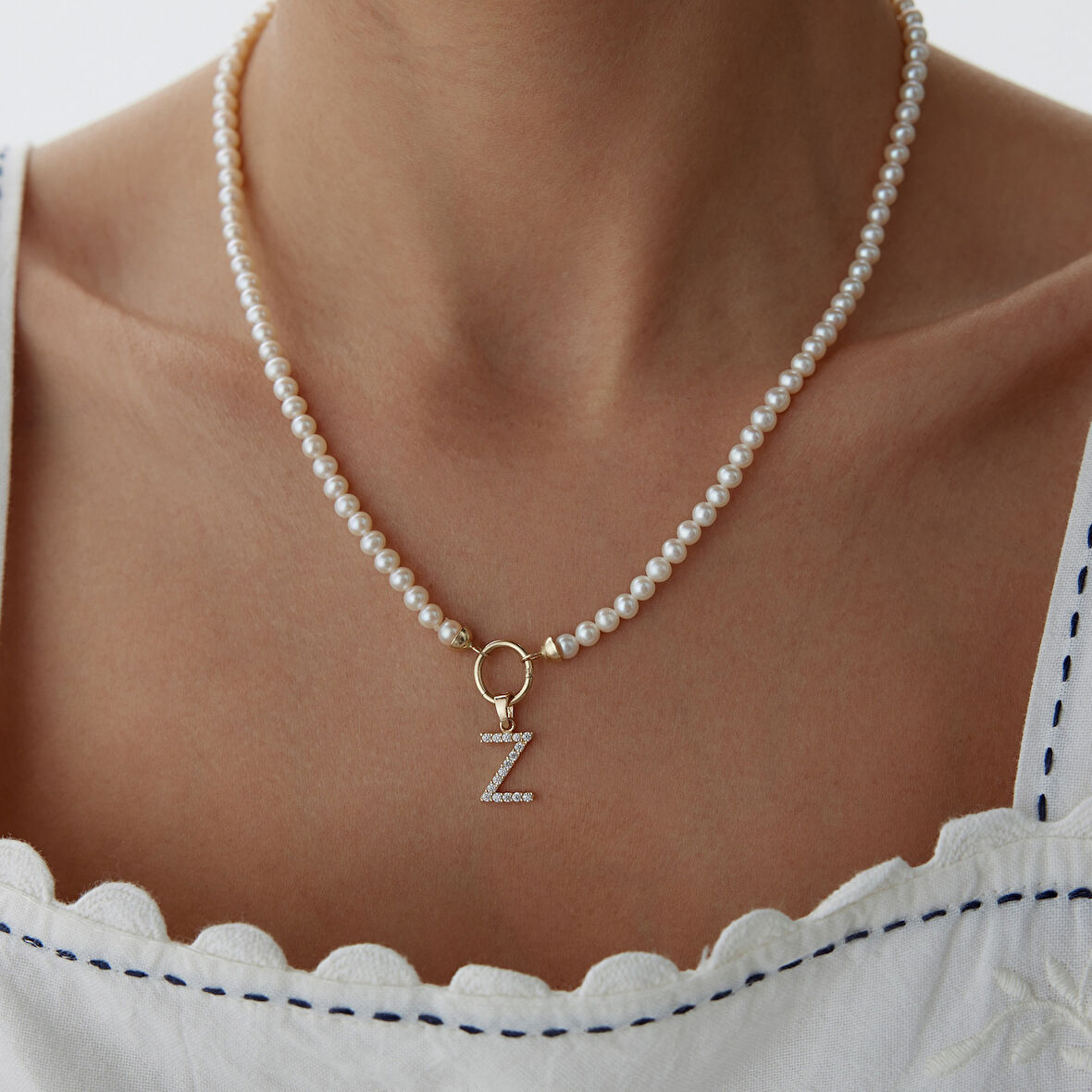 Harf İnci Kolye