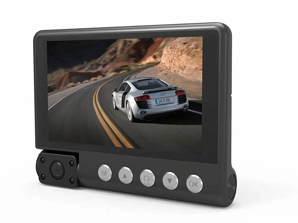 1080P 3 Kameralı Wifi Araç İçi Kamera WDR  Video Kayıt Cihazı Ön-Arka-Araç İçi Kayıt Cihazı