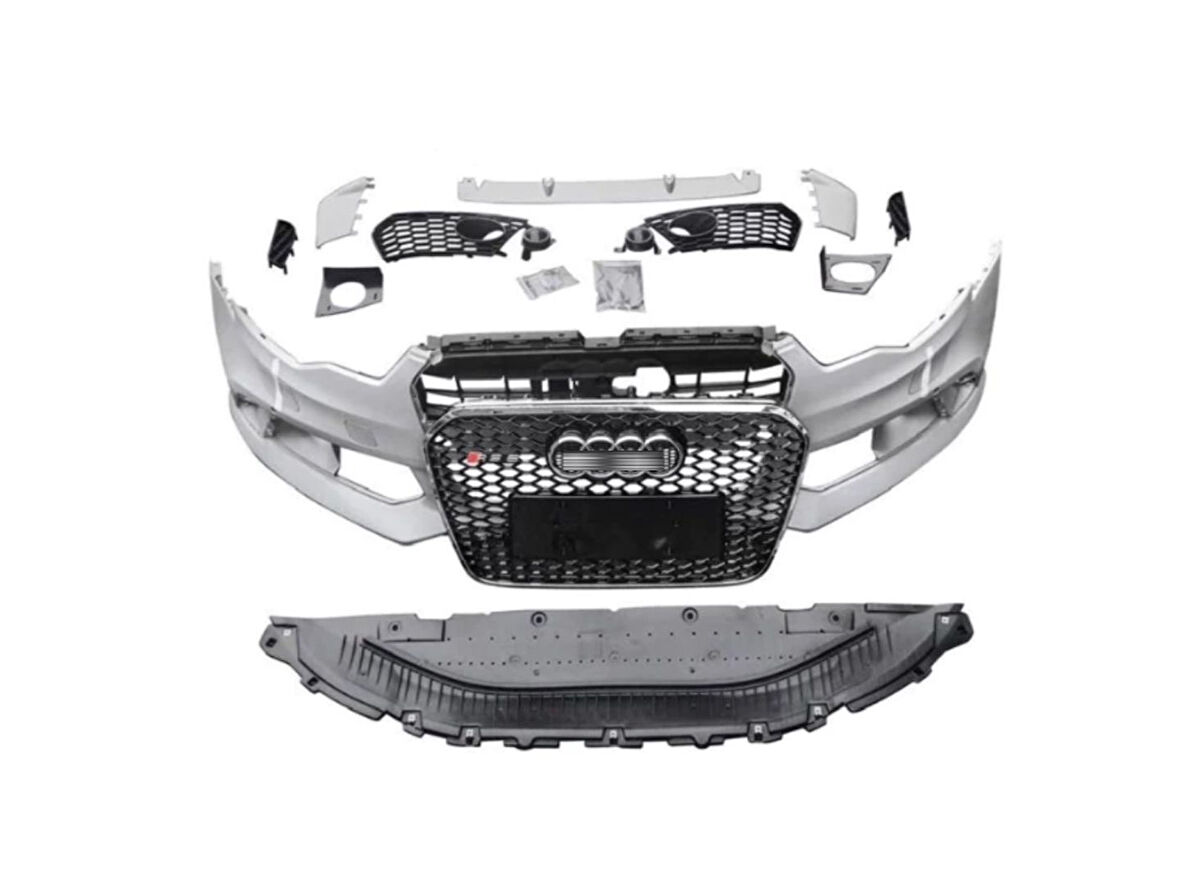 Audi A6 2012-2014 Uyumlu Rs6 Ön Tampon Panjur Seti ( Krom Çerçeve )