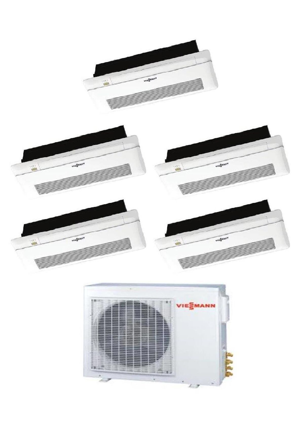 Viessmann Vitoclima Multi Tek Yön Kaset 1+5 Sistem (O5F3120M2) 9+9+9+9+18 Btu İç 12,0 kw Dış Ünite