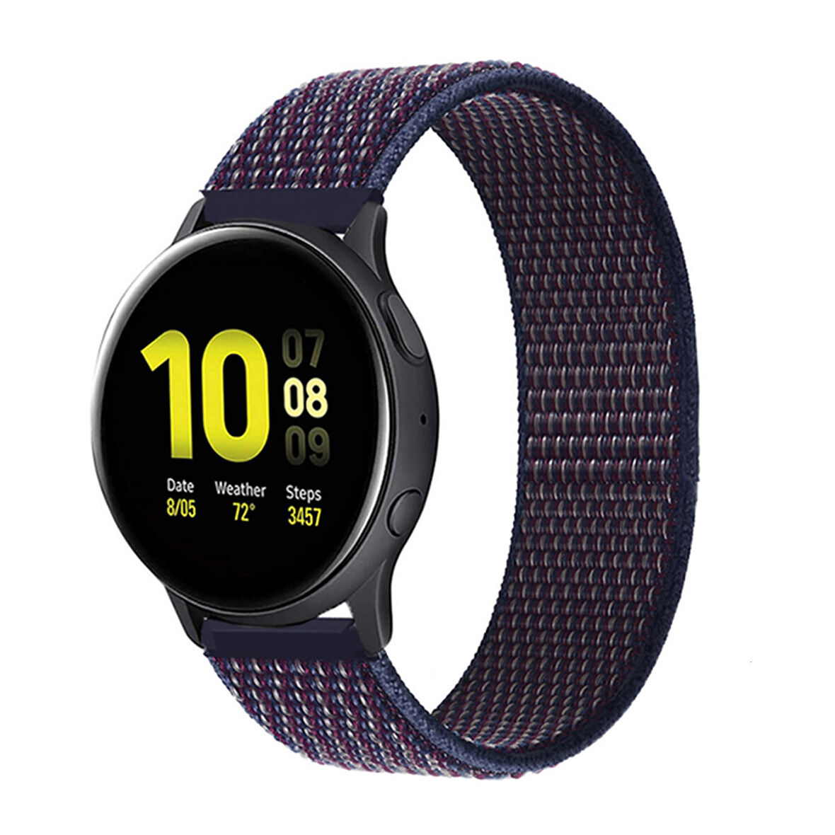 Megafox Samsung Galaxy Watch 46mm 22mm Uyumlu Hasır Kordon Spor Örgü İşlemeli Yumuşak Kayış
