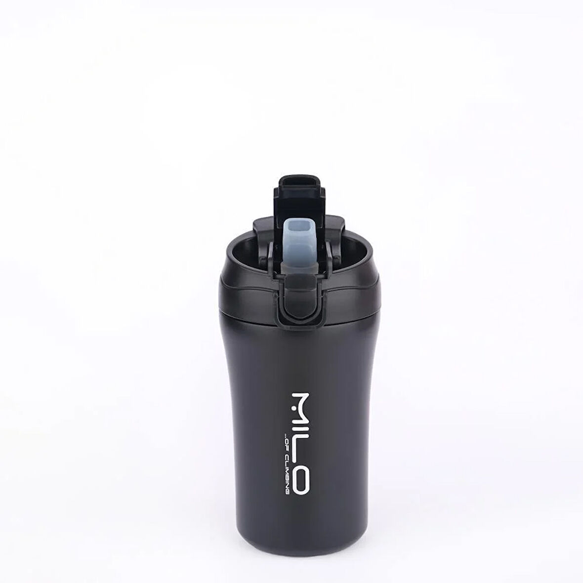 Milo Coven 380 ML Pipetli Çelik Termos Siyah