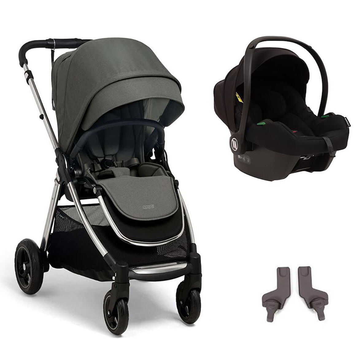 Mamas Papas Flip XT 3 Cosmo Travel Sistem Bebek Arabası Harbour Grey