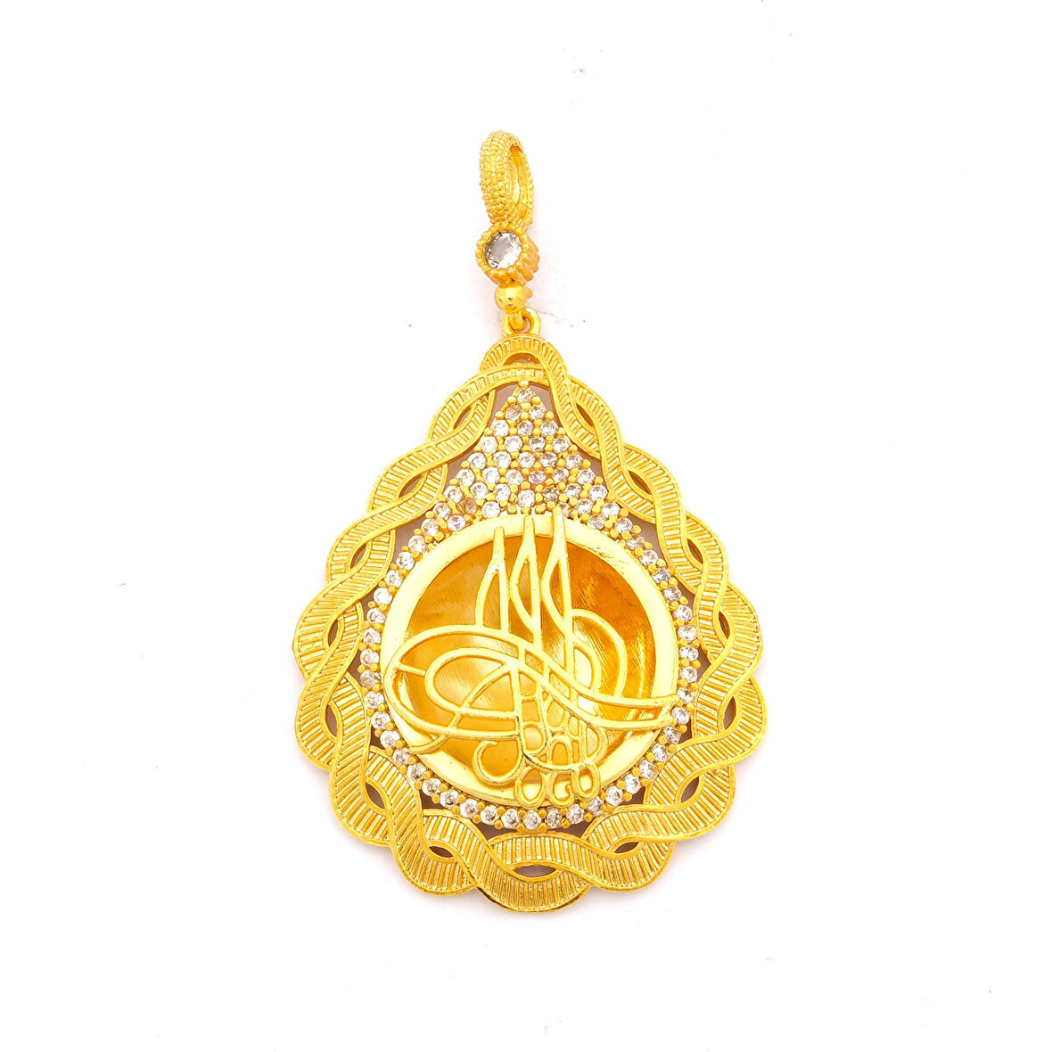 Altın Kaplama Tuğralı Kolye Ucu TGR-716