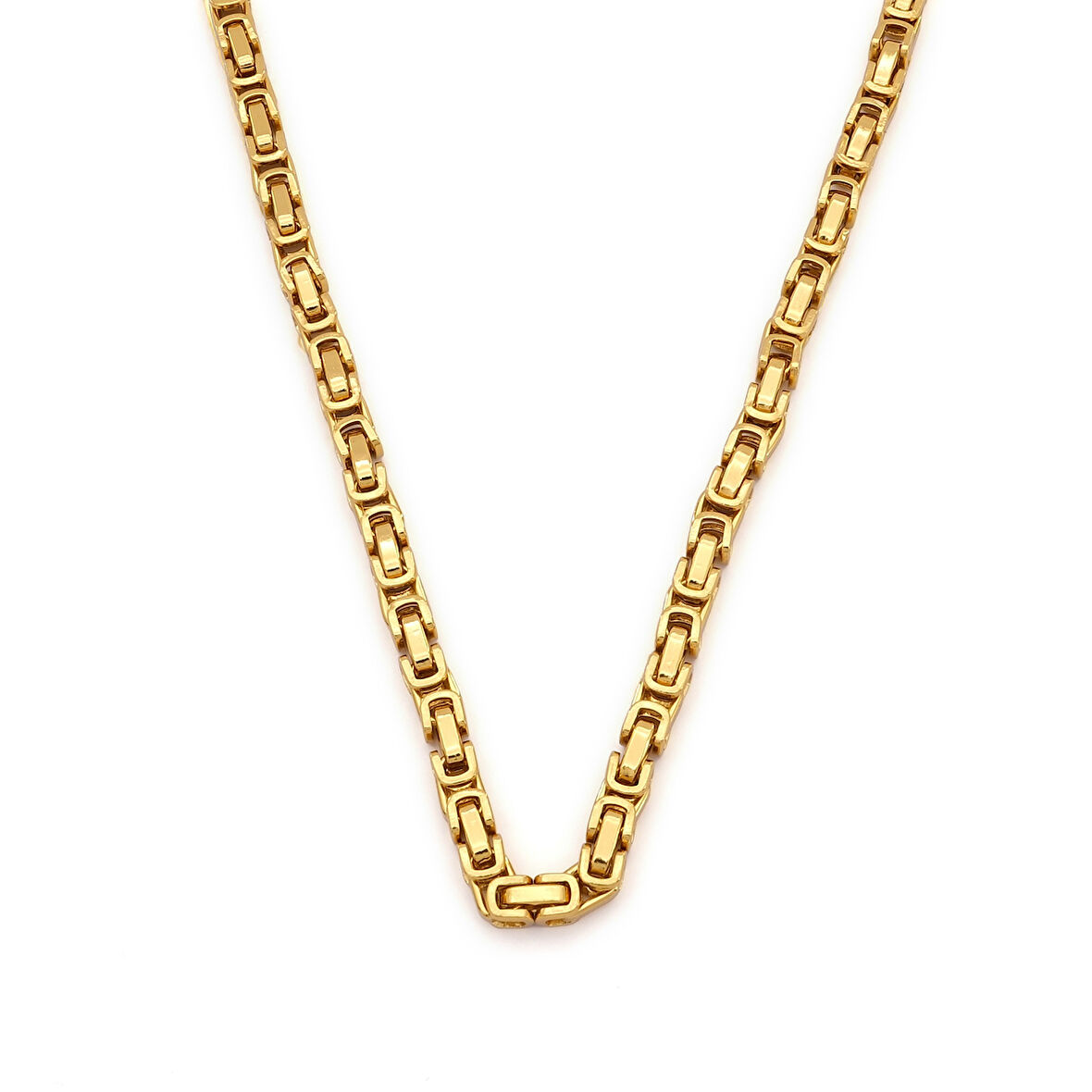 Altın Kaplama Kral Erkek Zincir Kolye ZN-519