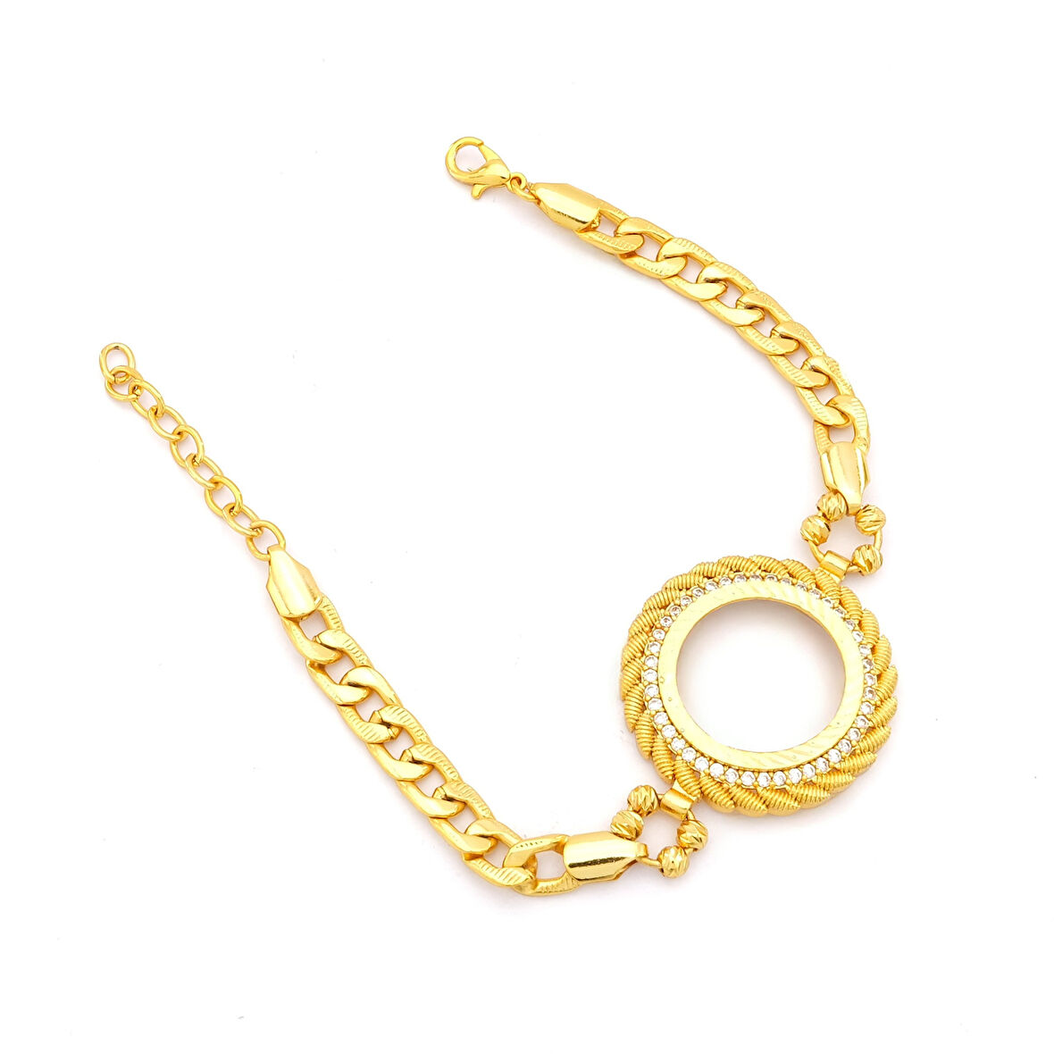 Altın Kaplama Figaro yarım Çerçeve Bileklik BLK-1126