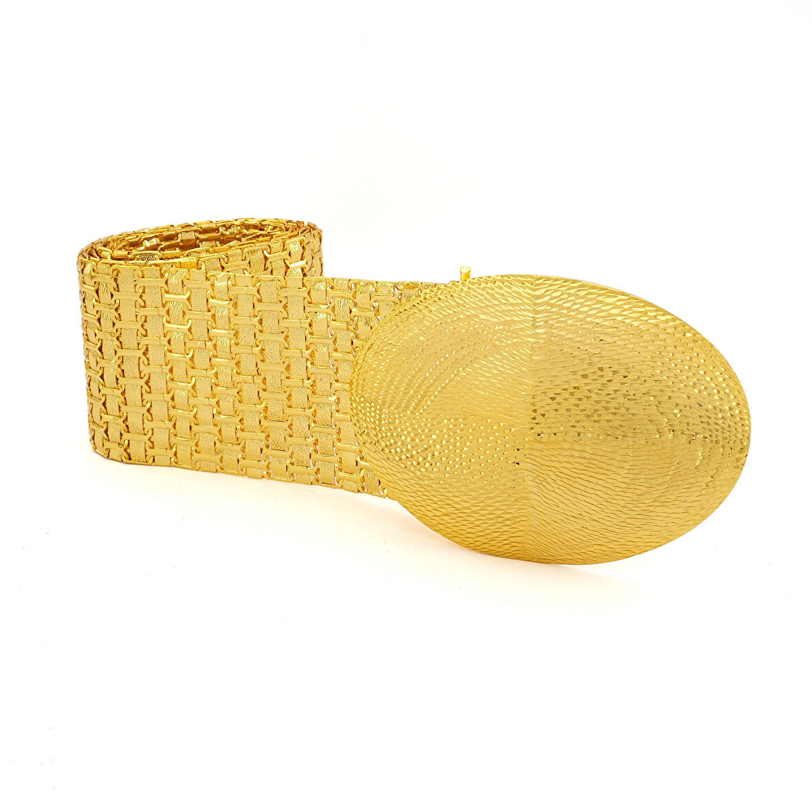 Altın Kaplama Kemer Desenli Tokalı Model-KMR-117