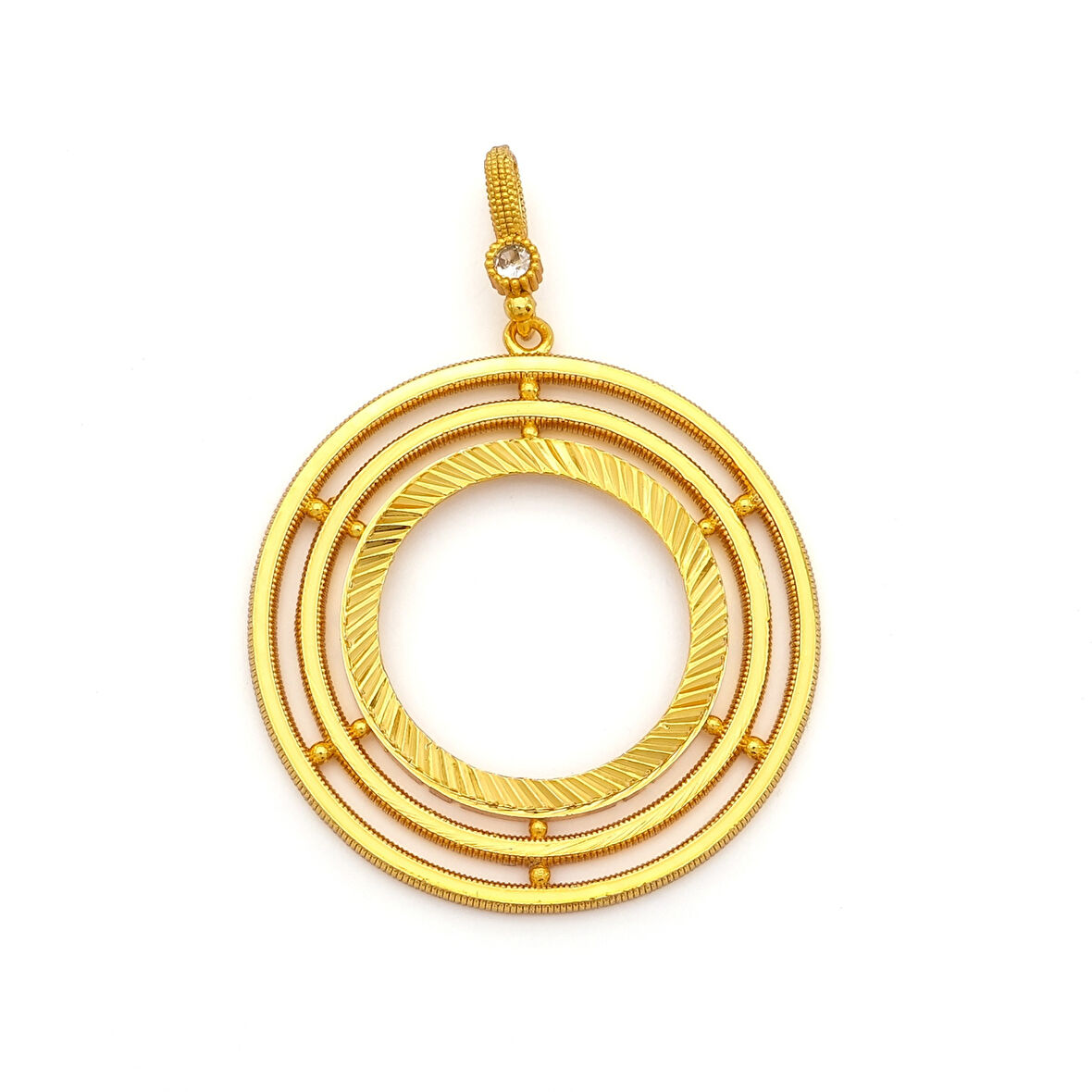 Altın Kaplama İmitasyon Ajda Model Tam Çerçeve İçi Boş Kolye Ucu TGR-732