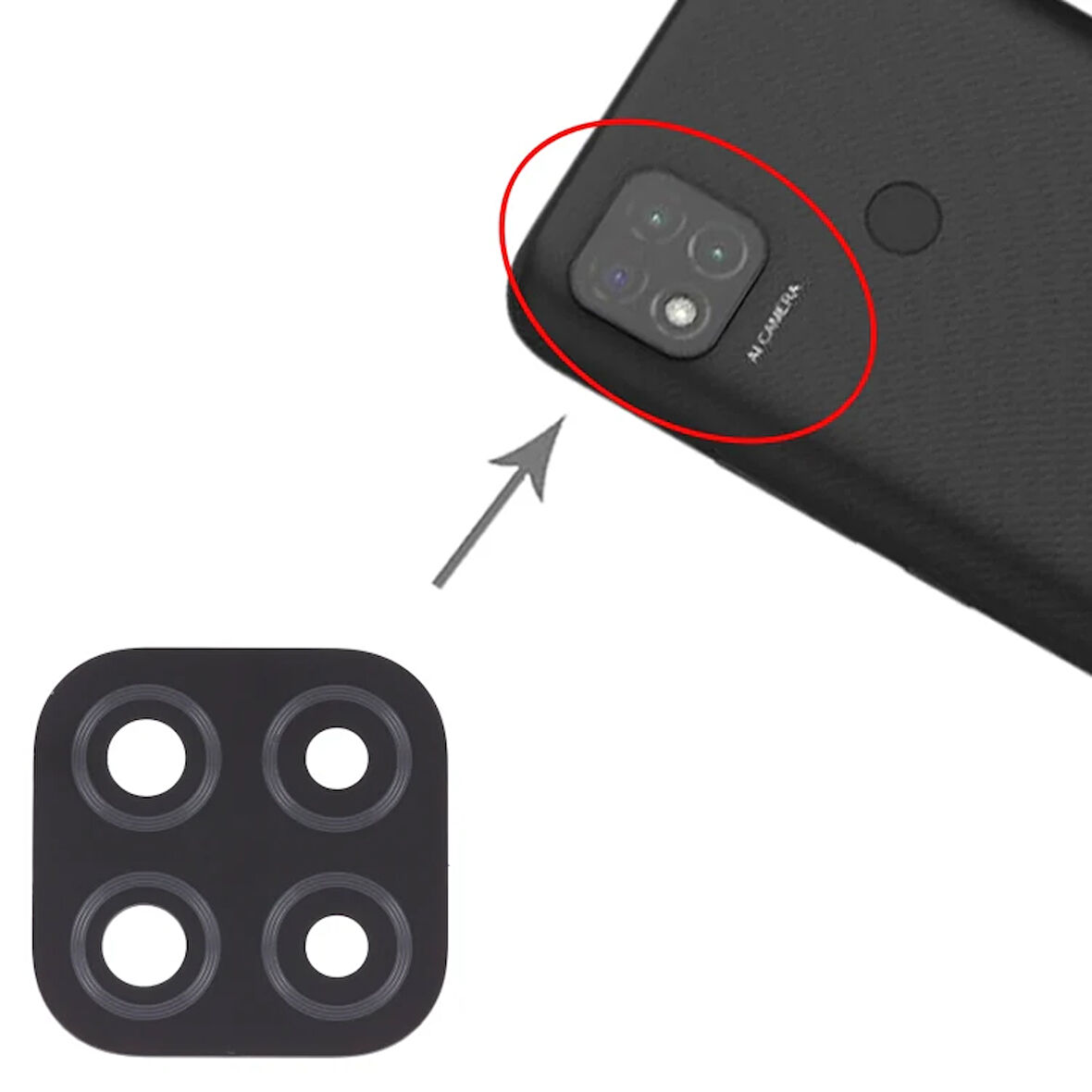 Xiaomi Uyumlu Poco C3 Kamera Lensi Cam M2006C3MII, MZB07RIIN