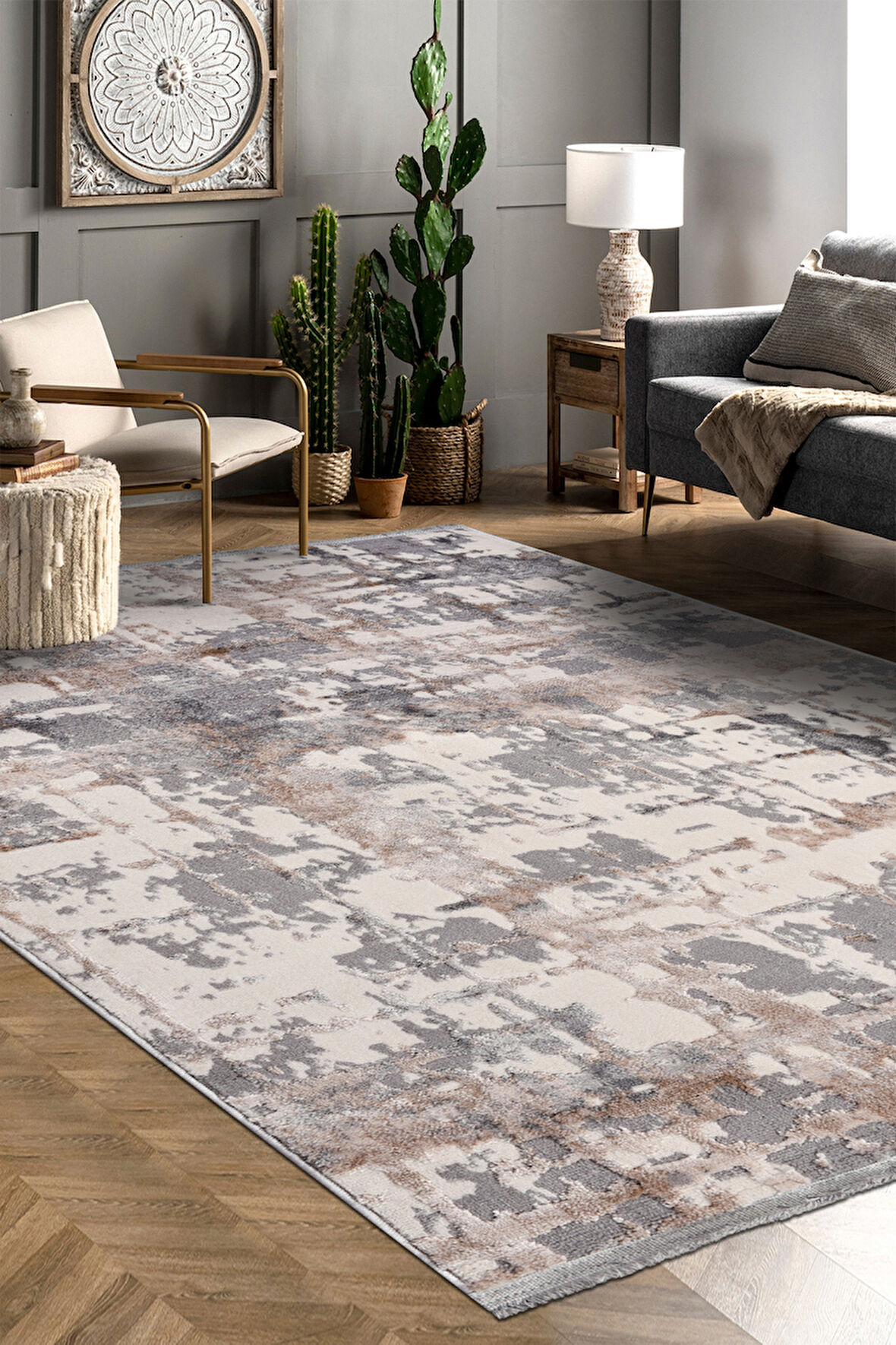 Notteo Modern Halı | Yumuşak Dokulu, Dokuma Tabanlı, 7 mm İnce Form, Dayanıklı