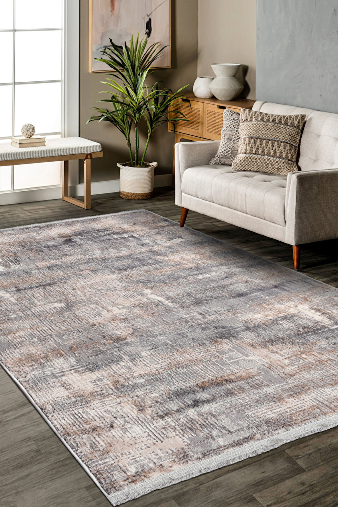 Notteo Modern Halı | Yumuşak Dokulu, Dokuma Tabanlı, 7 mm İnce Form, Dayanıklı