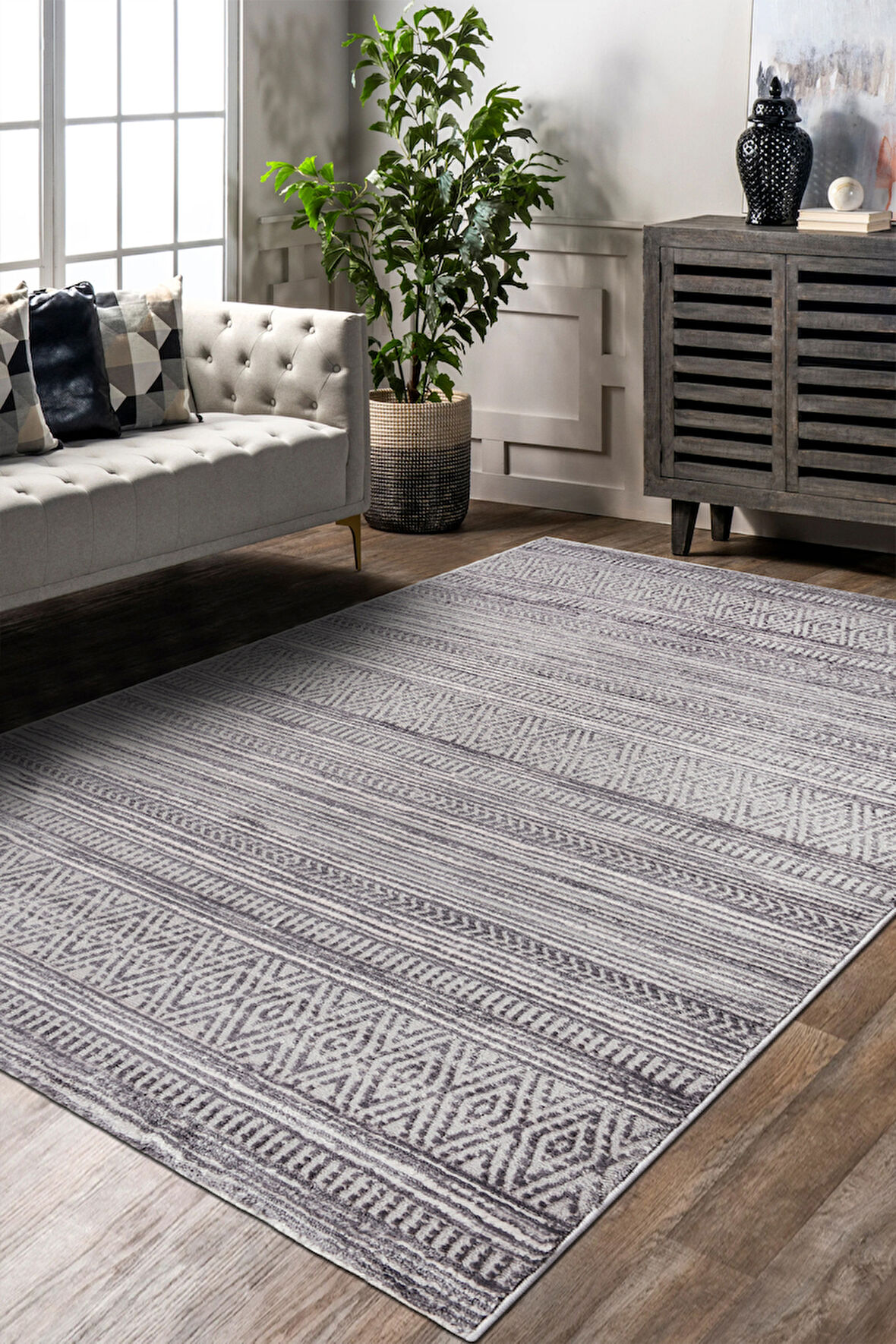 Mokka Modern Halı | Yumuşak Dokulu, 9 mm Orta Kalınlık, Tozumaz ve Robot Süpürge Uyumlu