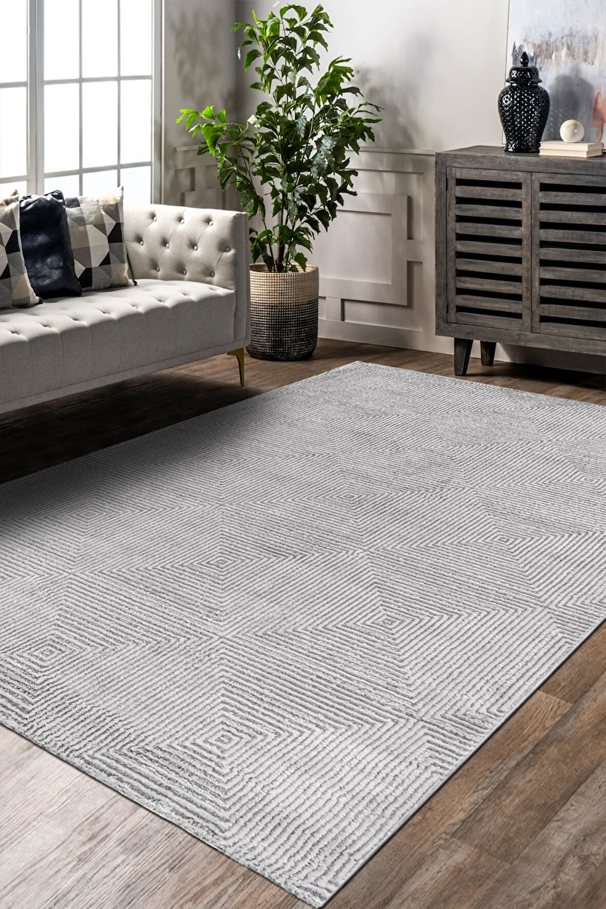 Mokka Modern Halı | Yumuşak Dokulu, 9 mm Orta Kalınlık, Tozumaz ve Robot Süpürge Uyumlu